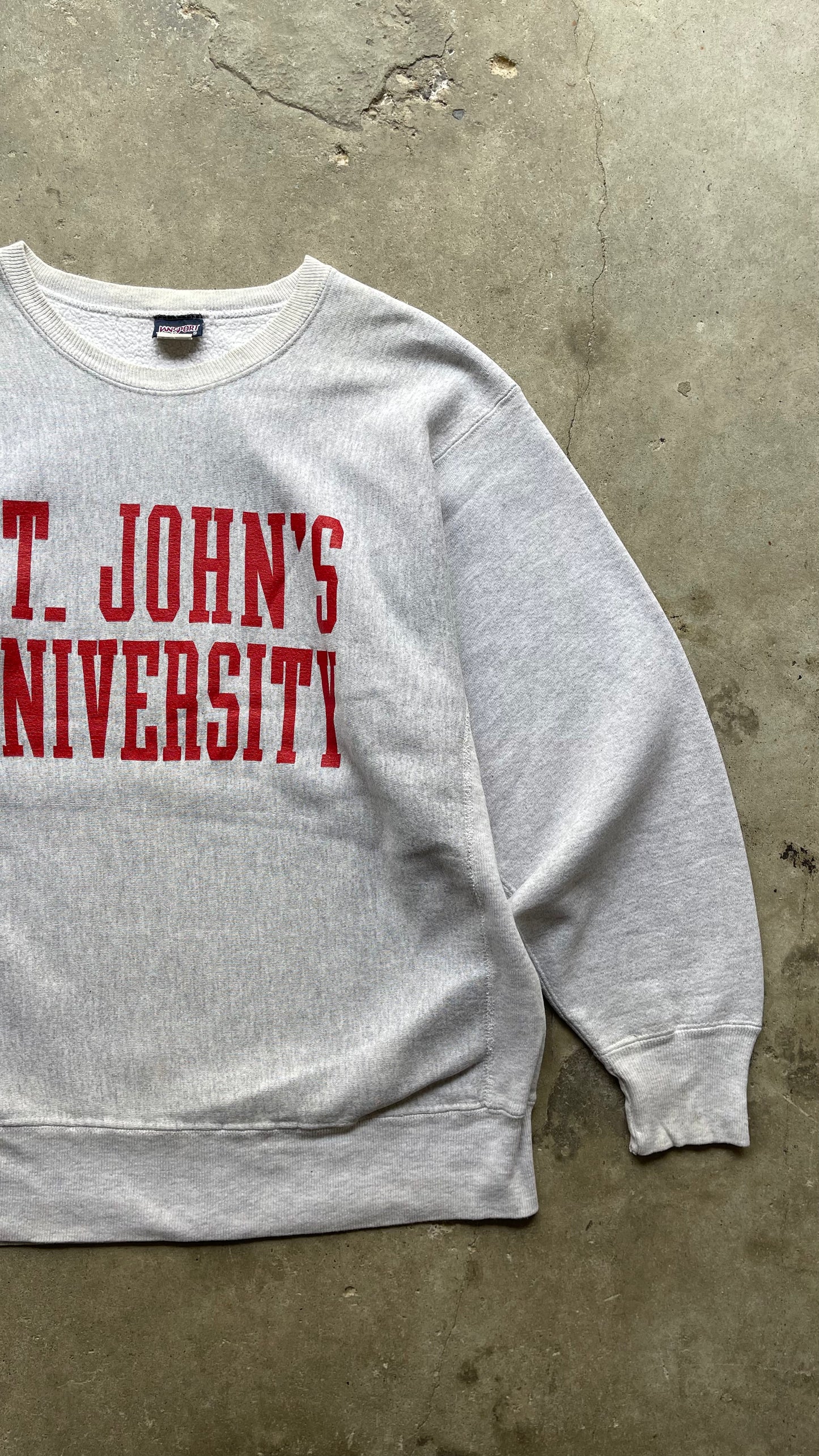 1990S JANSPORT ST.JOHN'S UNIVERSITY CREW - XL GRAY -