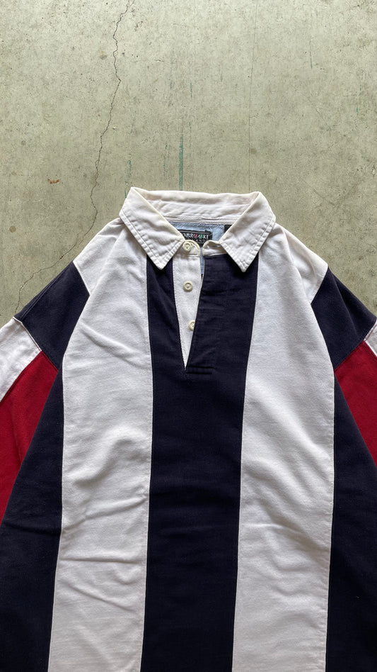 2000S STRIPES RUGBY SWEATSHIRT - L