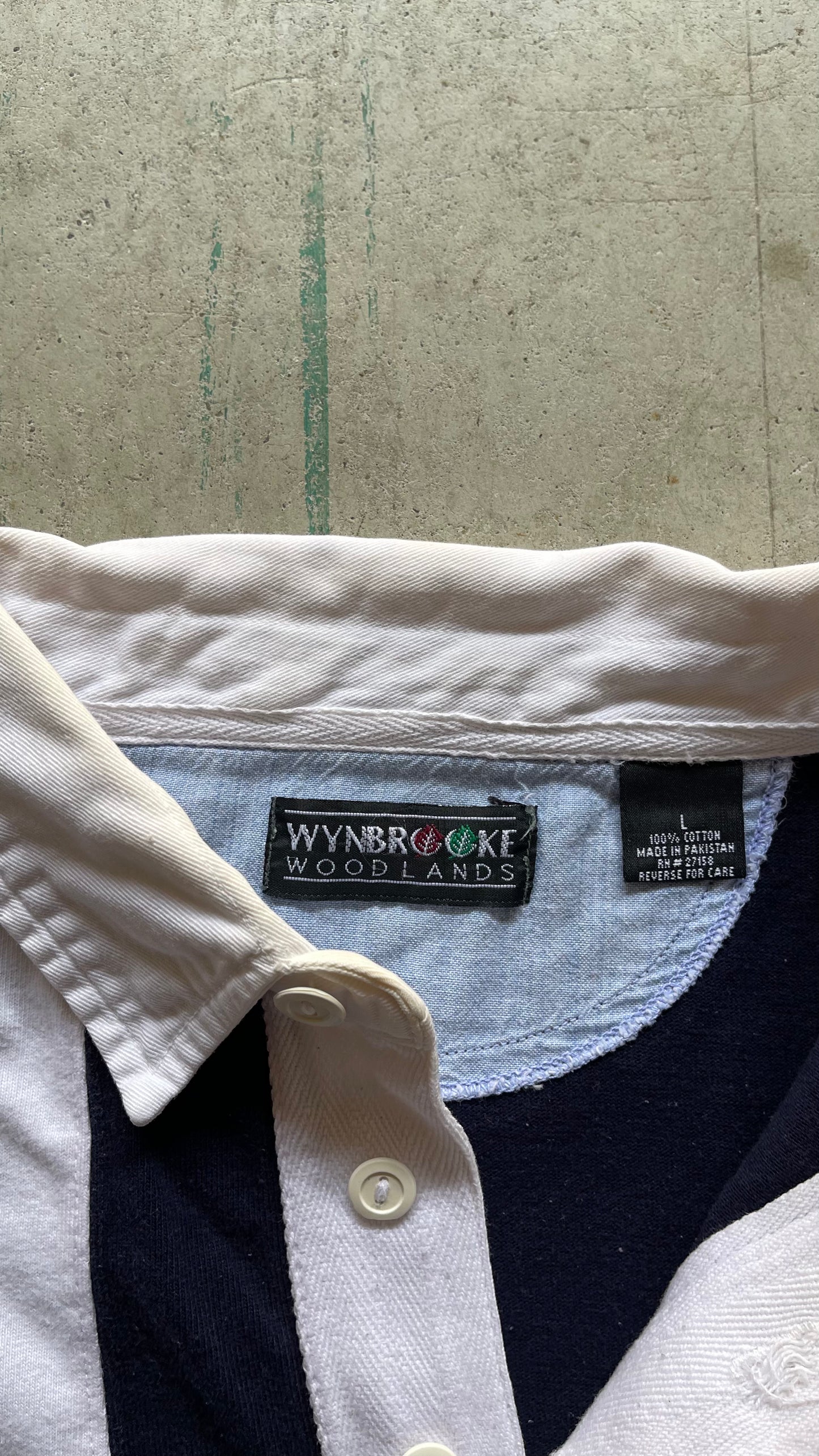 2000S STRIPES RUGBY SWEATSHIRT - L