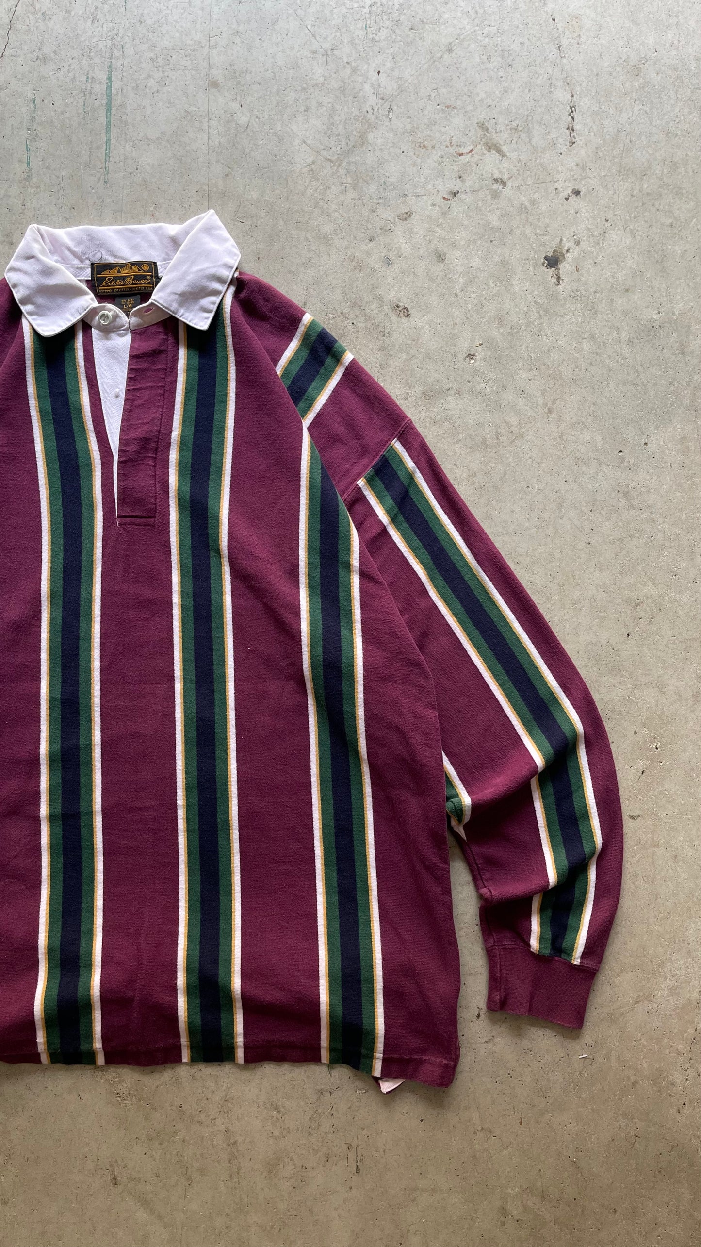 2000S EDDIE BAUER RUGBY SWEATSHIRT - L