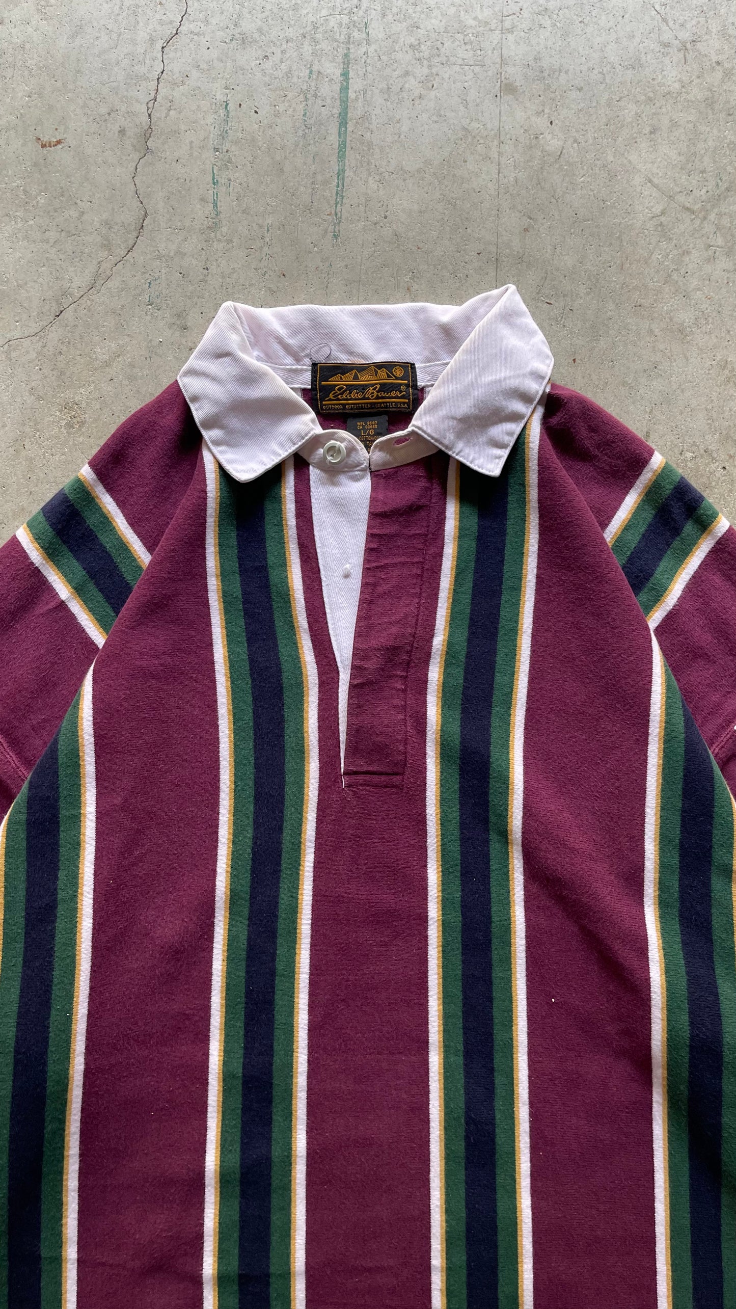 2000S EDDIE BAUER RUGBY SWEATSHIRT - L