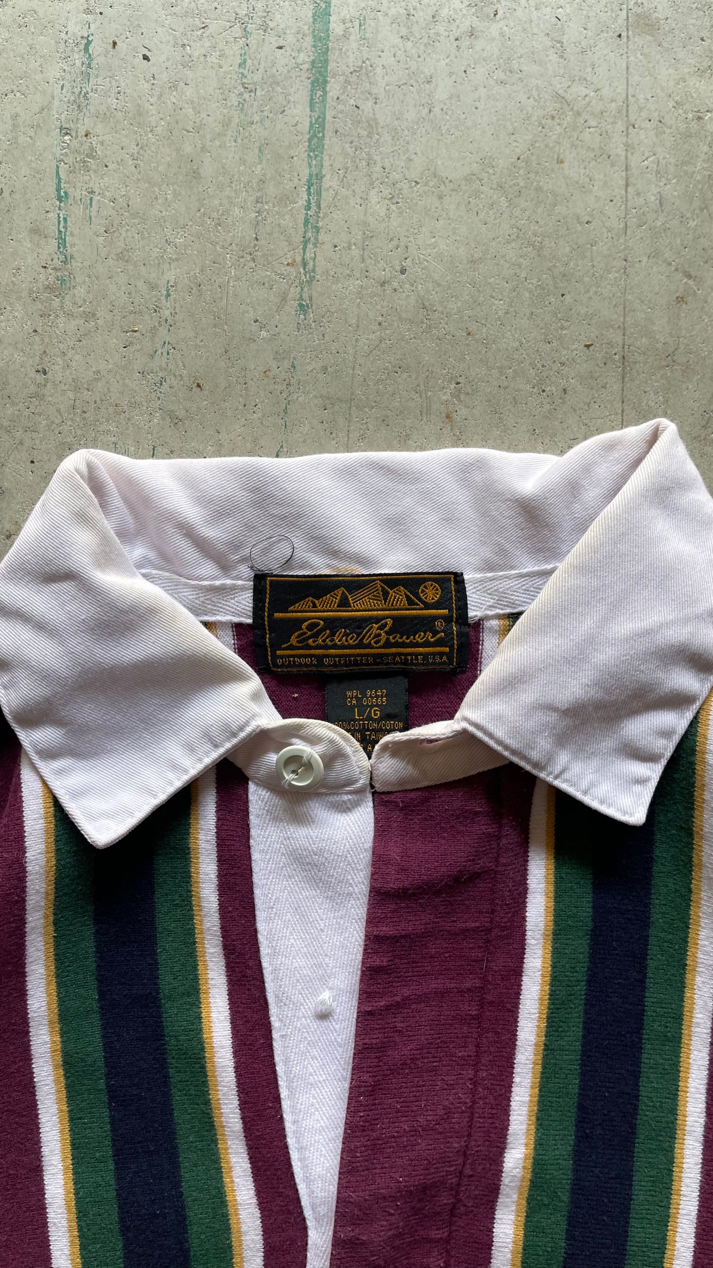 2000S EDDIE BAUER RUGBY SWEATSHIRT - L