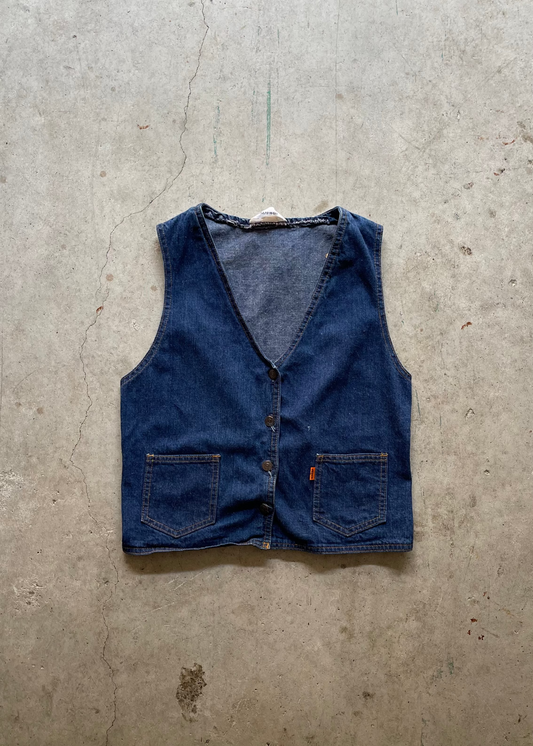 1990S DENIM LEVIS VEST JACKET - XS
