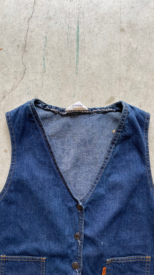 1990S DENIM LEVIS VEST JACKET - XS