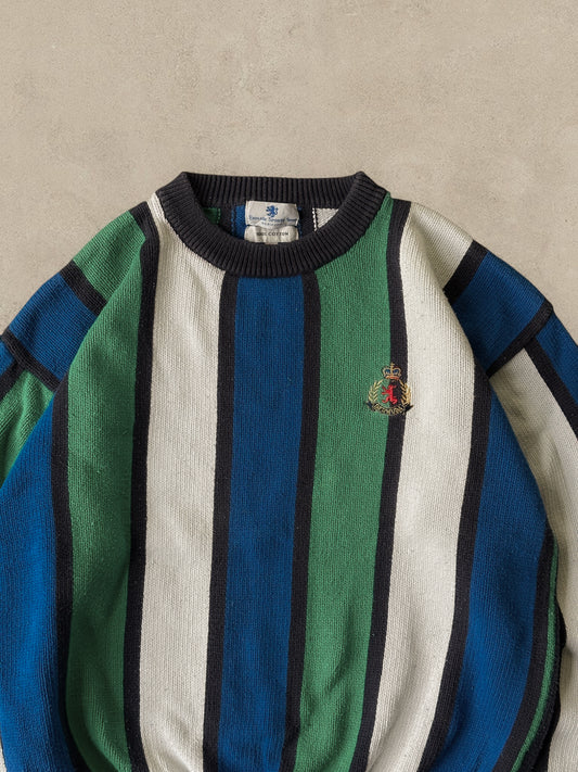 1990S - BLUE/GREEN SWEATER - M