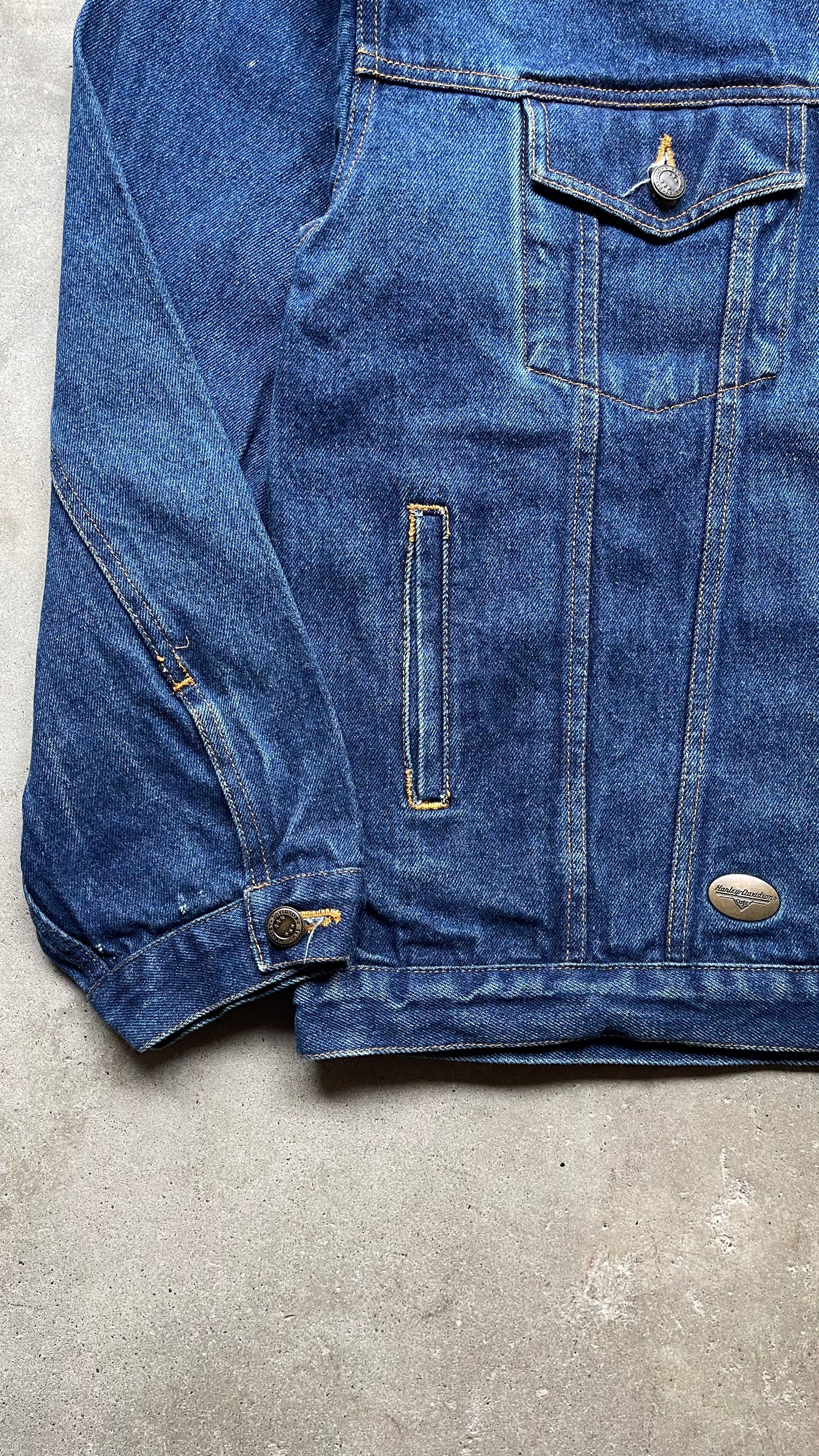 2000S HARLEY DAVIDSON DENIM JACKET - XL