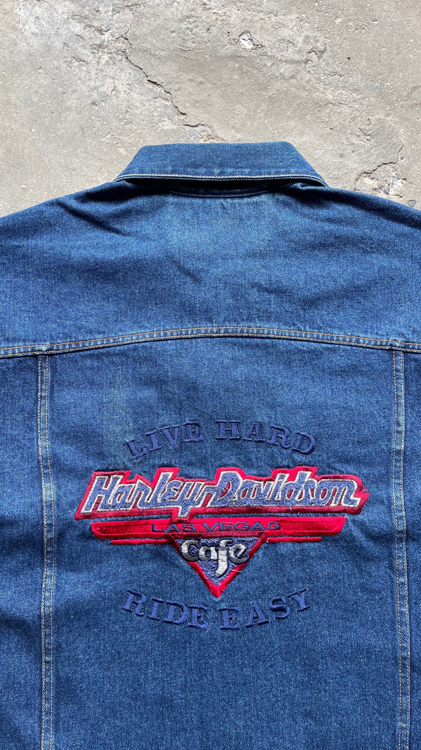 2000S HARLEY DAVIDSON DENIM JACKET - XL