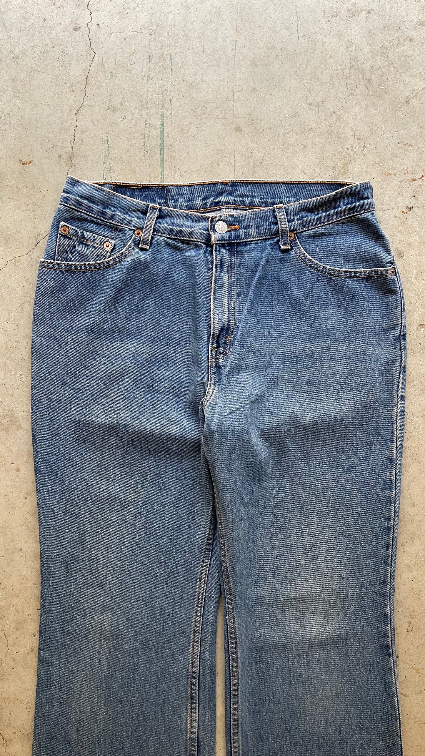 1990S LEVIS 517 BOOTCUT DENIM JEANS - 32X34