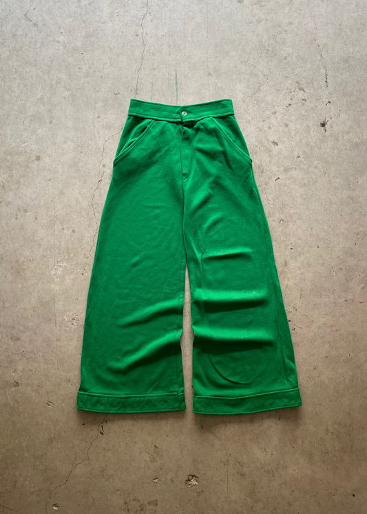1990S WOOL WIDE CAPRI PANTS - 24X26