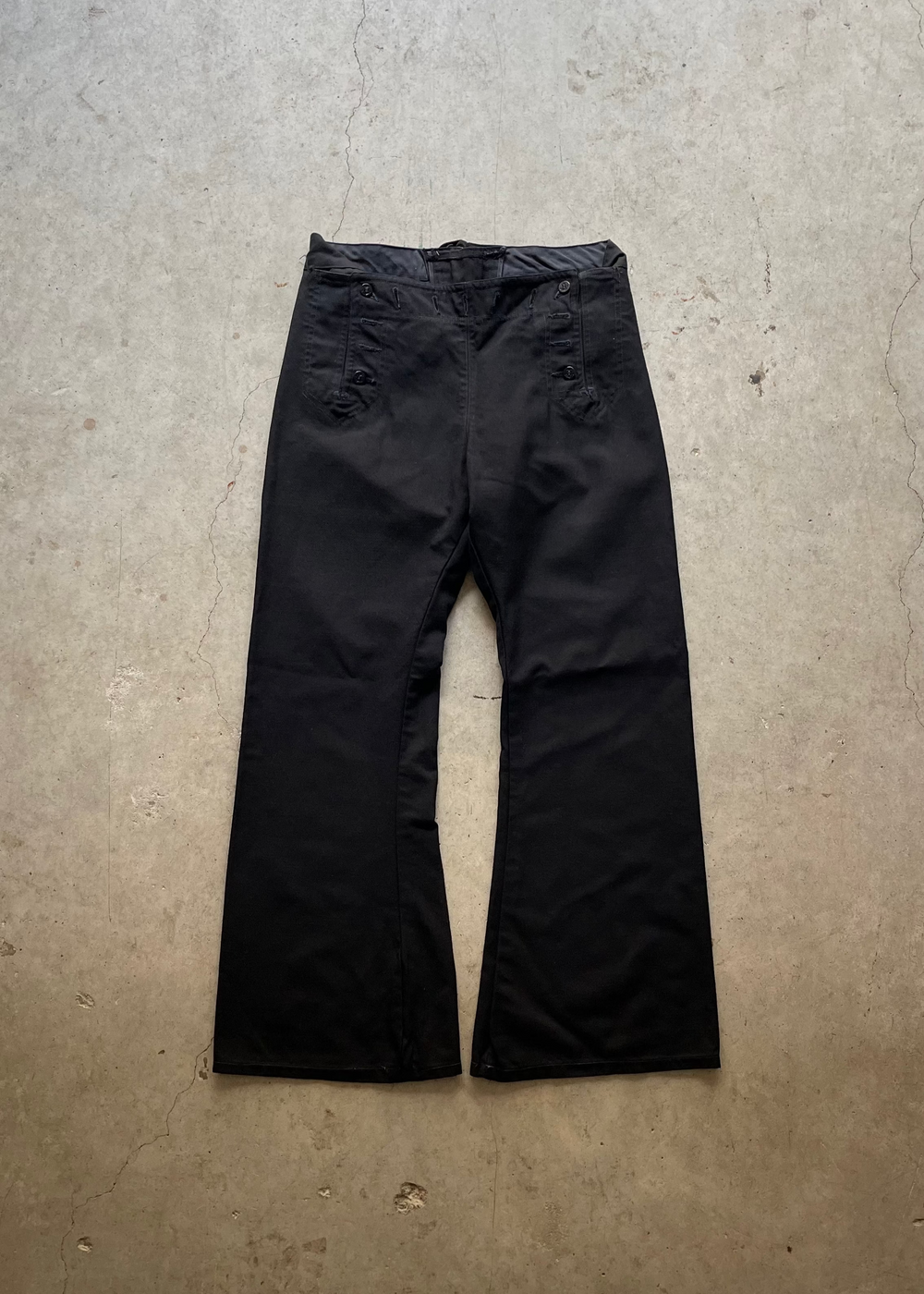 1990S ARMY BOOTCUT PANTS BLACK - 32X32