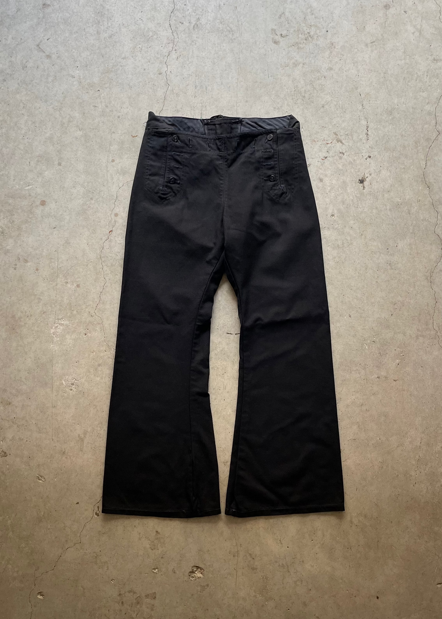 1990S ARMY BOOTCUT PANTS BLACK - 32X32