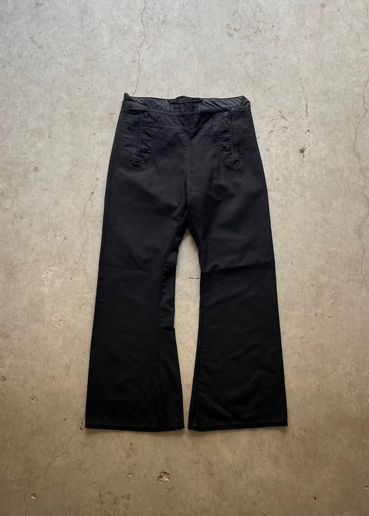 1990S ARMY BOOTCUT PANTS BLACK - 32X32