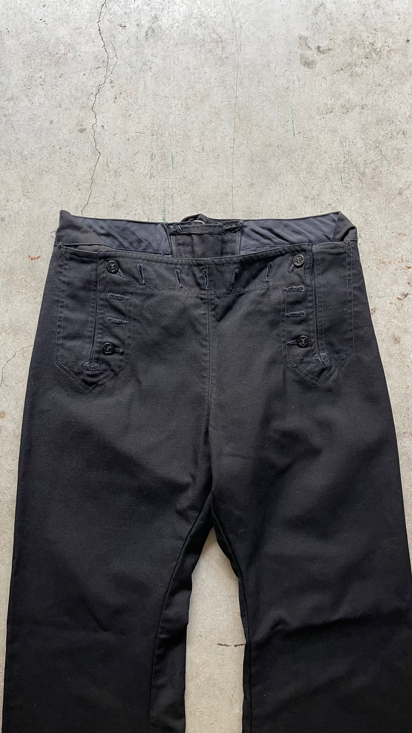 1990S ARMY BOOTCUT PANTS BLACK - 32X32