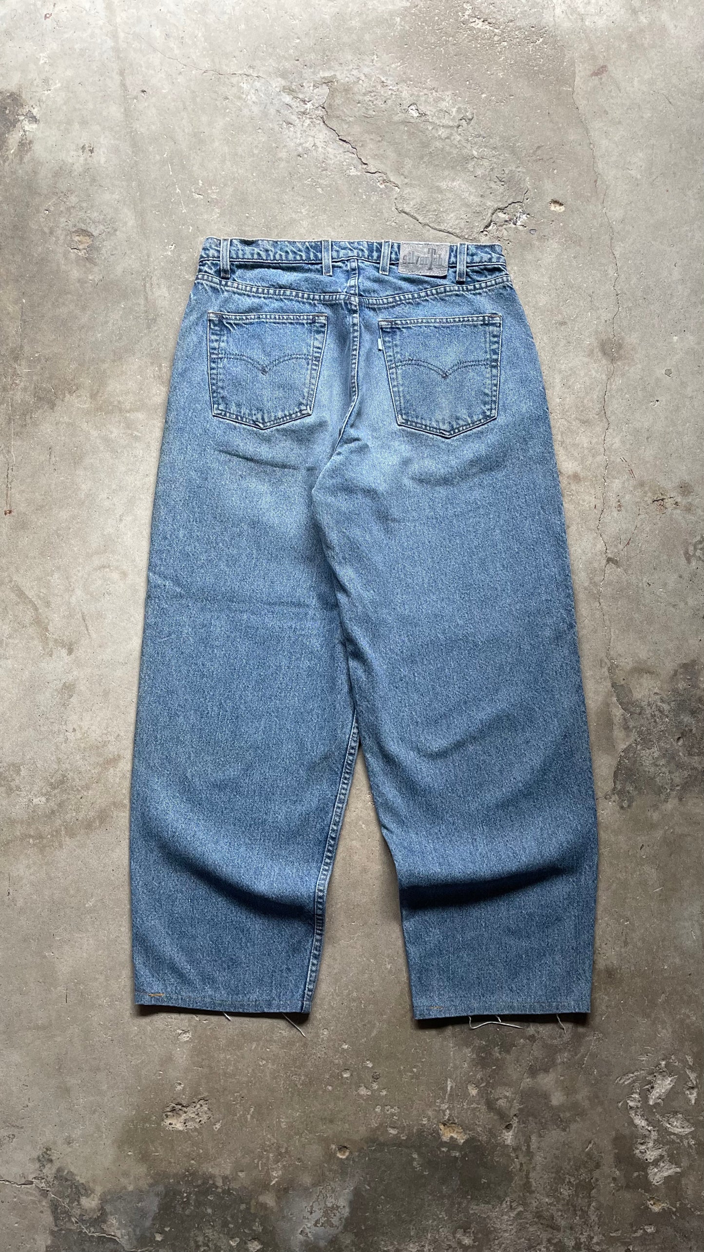 1990S LEVI'S BAGGY SILVERTAB DENIM JEANS - 36X34