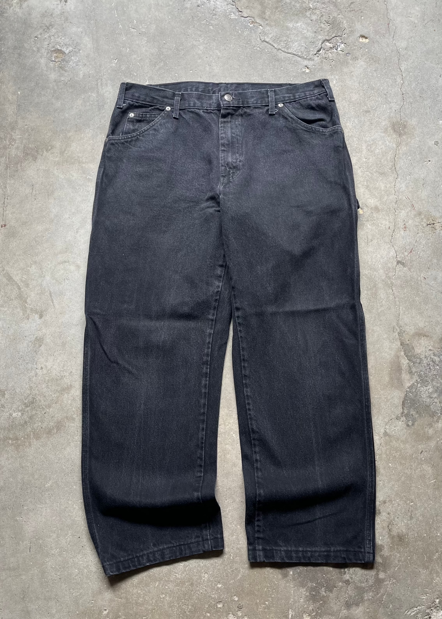 2000S DICKIES CARPENTER BLACK JEANS - 36X30