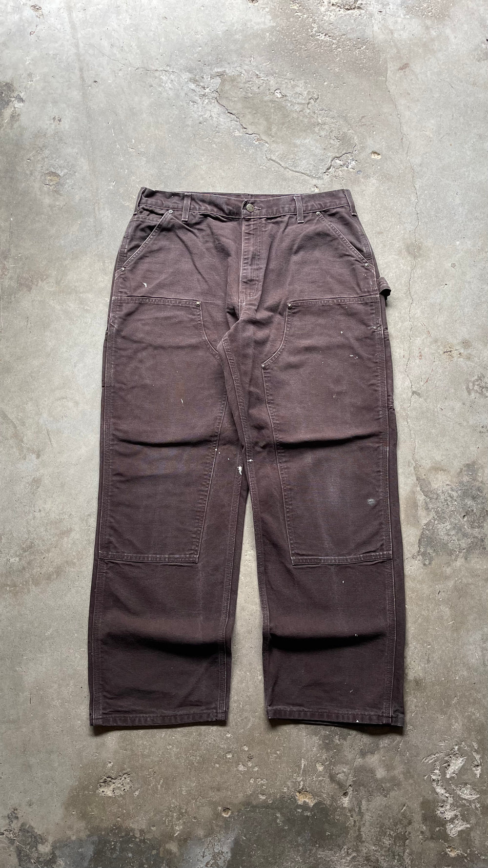 2000S CARHARTT DOUBLE KNEE MOCHA PANTS - 36X30