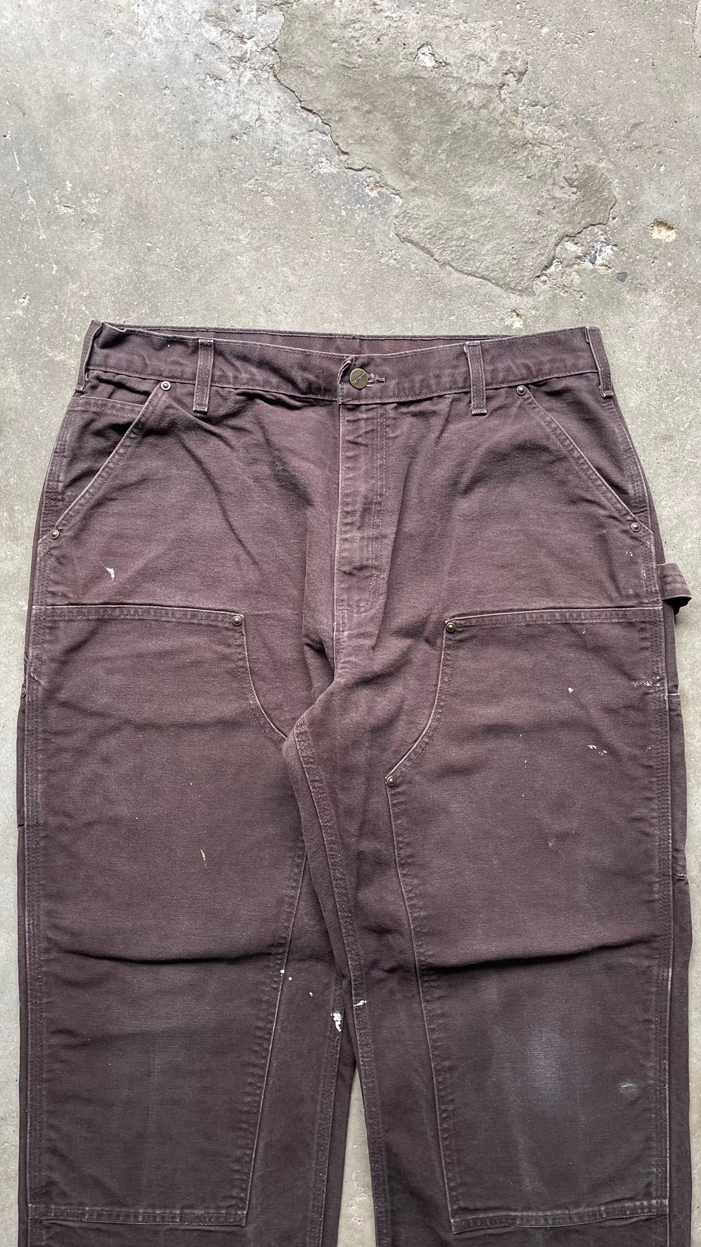 2000S CARHARTT DOUBLE KNEE MOCHA PANTS - 36X30
