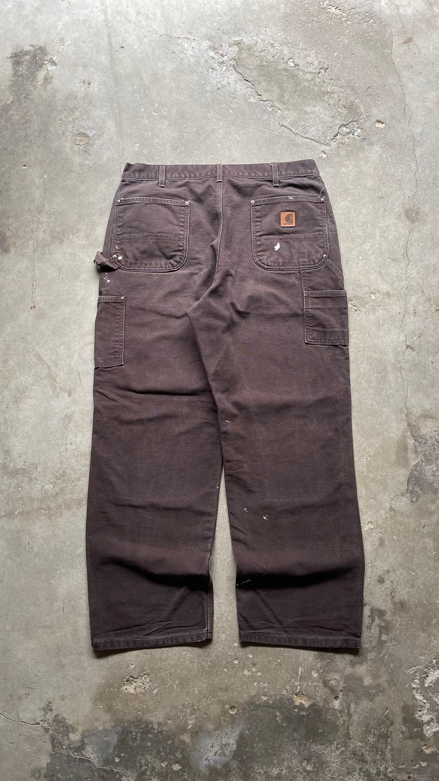 2000S CARHARTT DOUBLE KNEE MOCHA PANTS - 36X30