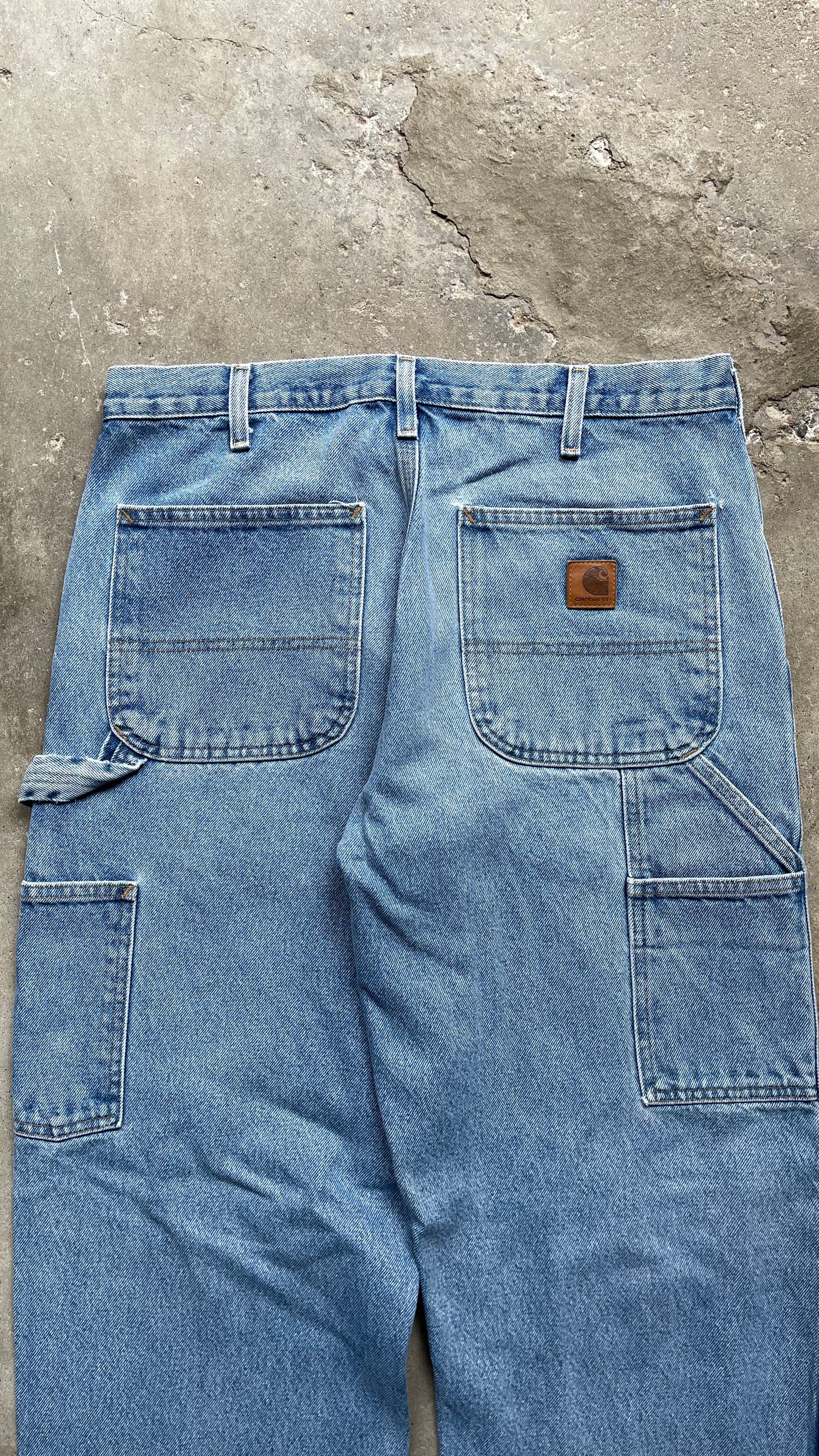 2000S CARHARTT CARPENTER DENIM JEANS - 32X32