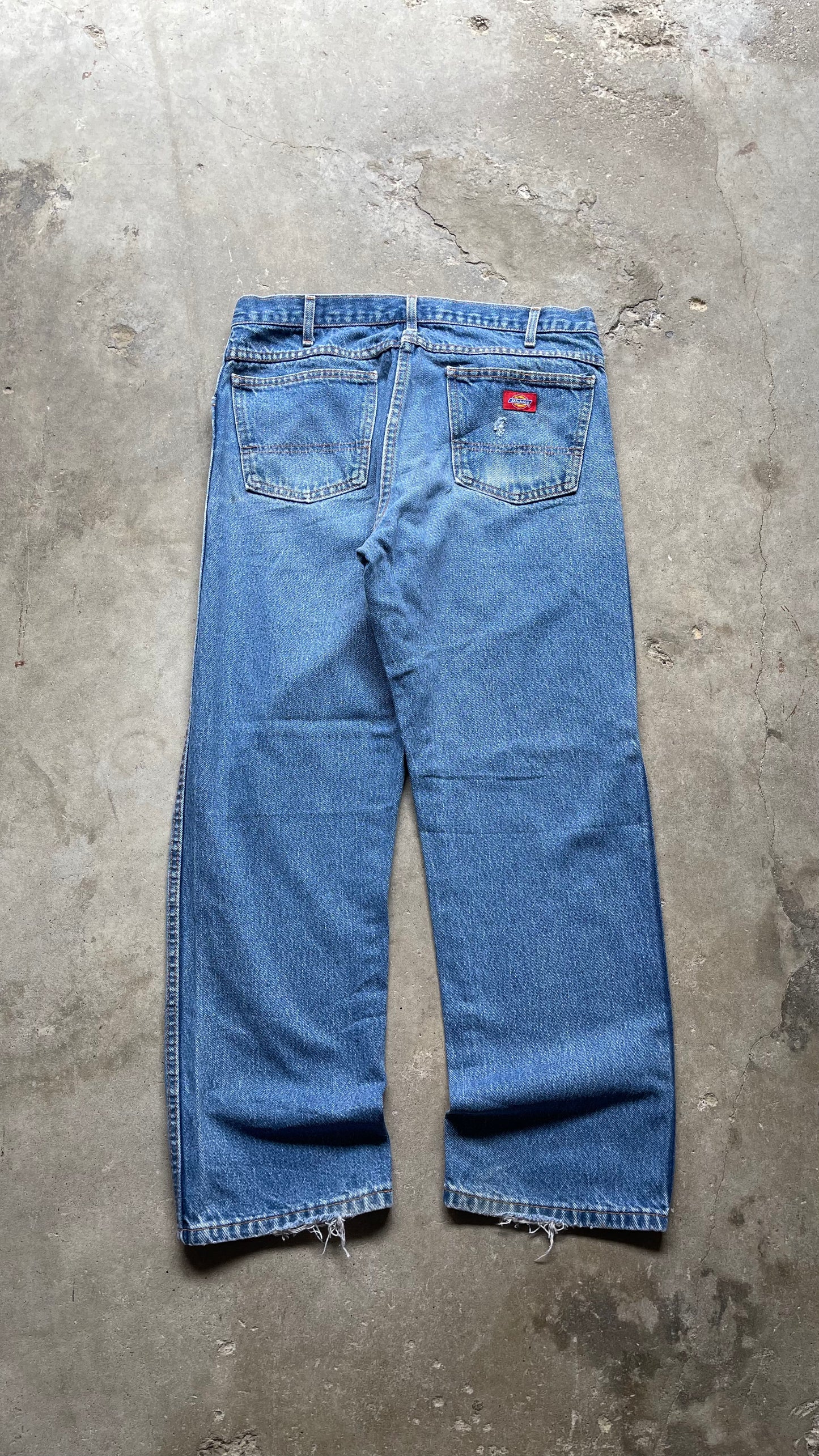 2000S DICKIES DENIM LIGHT WASHED JEANS - 36X30