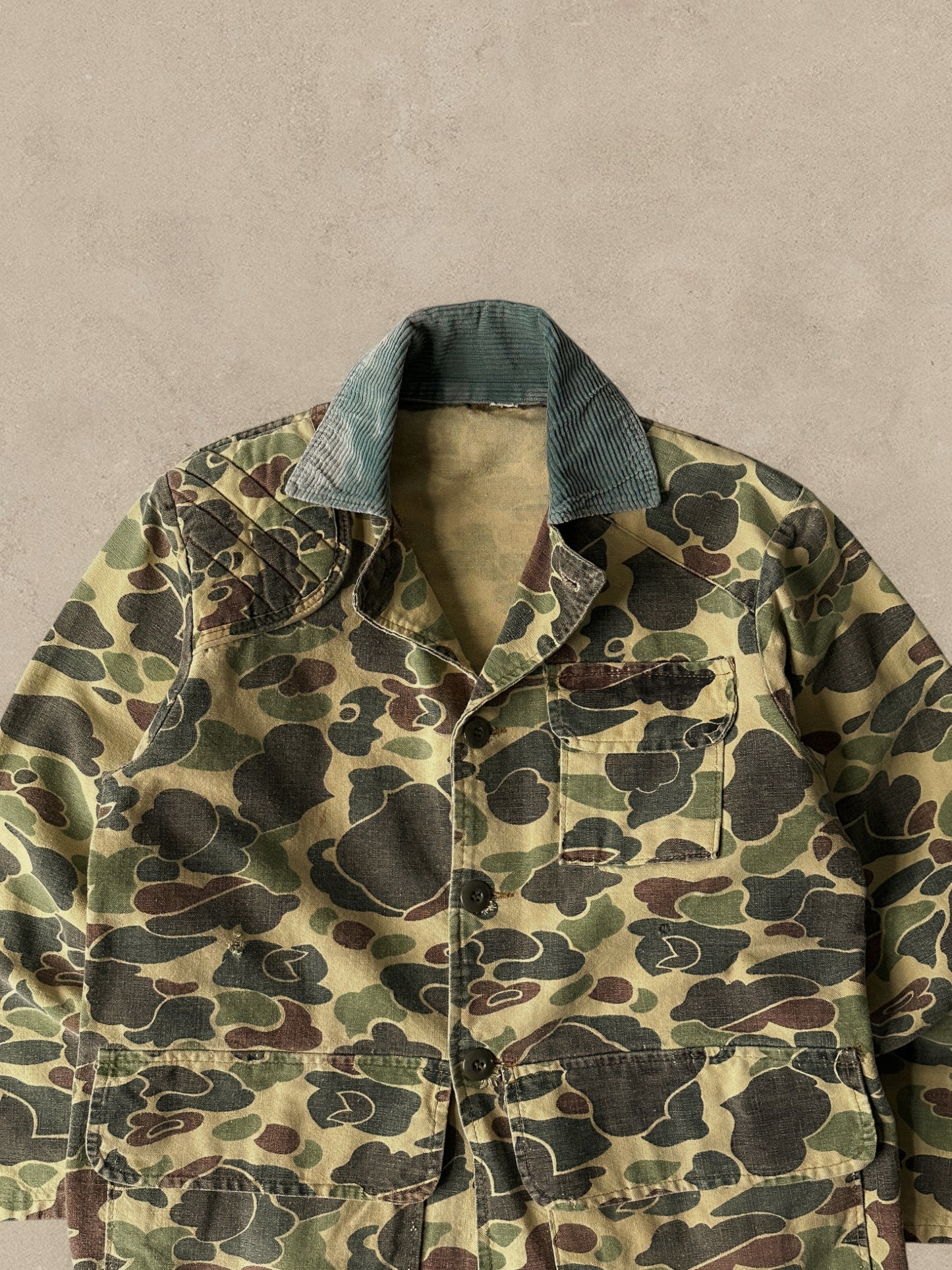 1980S - HUNTING DUCK CAMO BARN JACKET - M/L