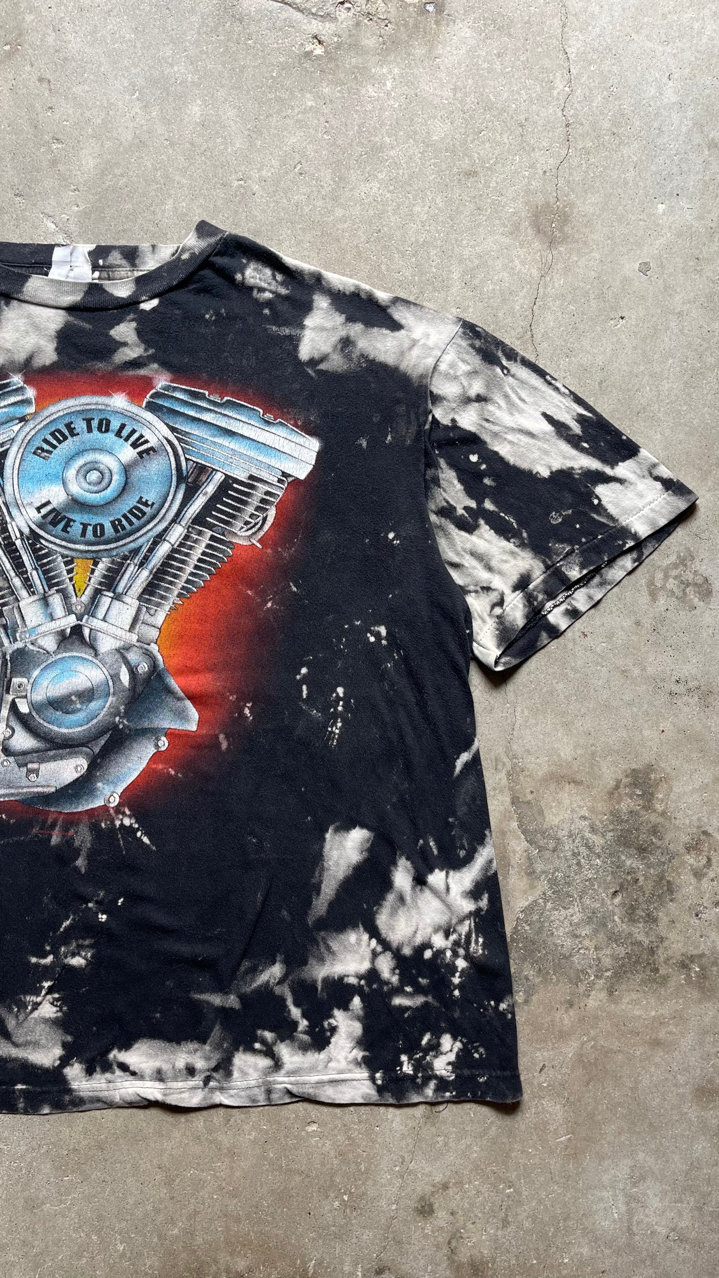 1990S BIKER TIE DYE TEE - XXL