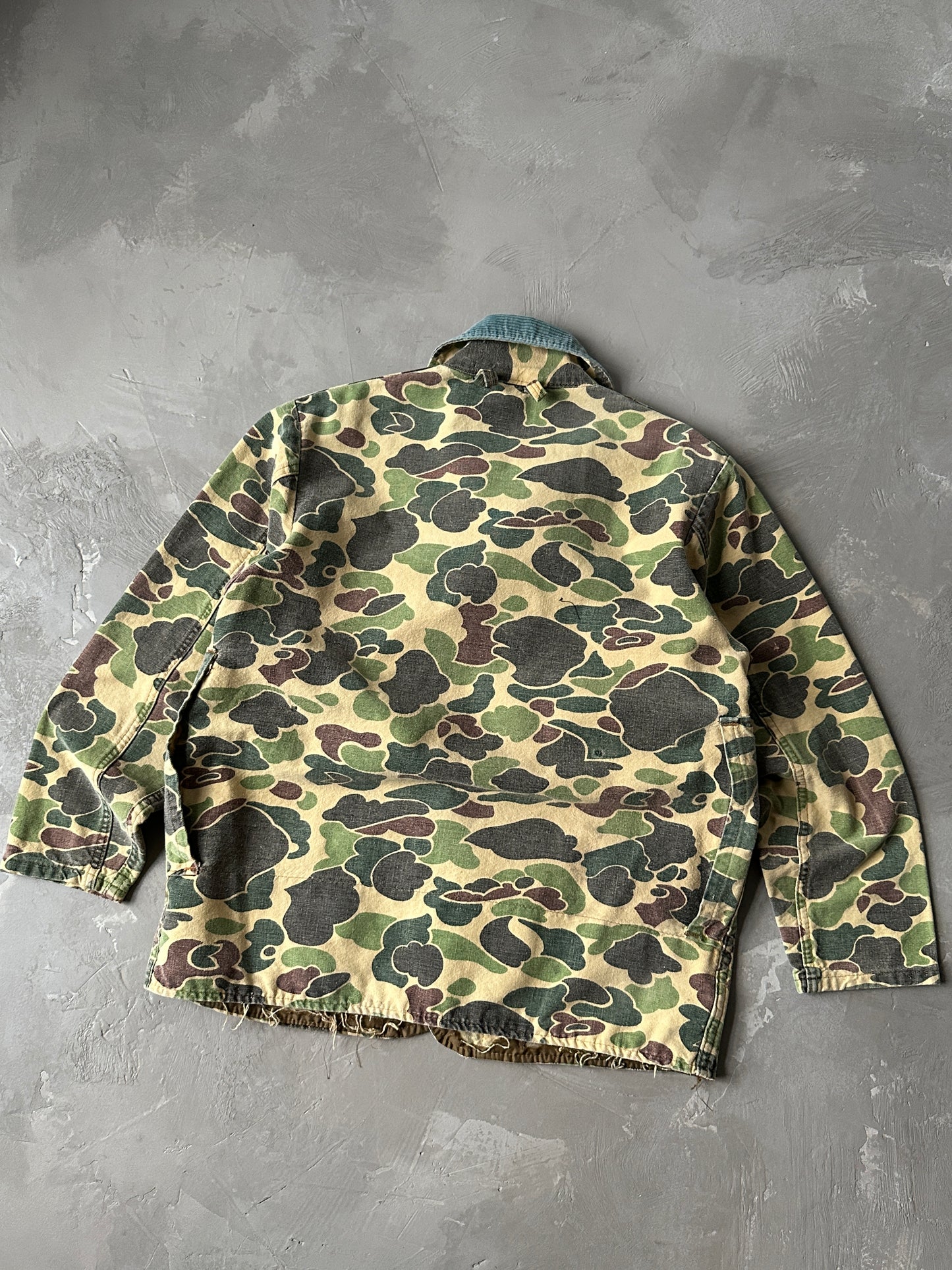 1980S - HUNTING DUCK CAMO BARN JACKET - M/L