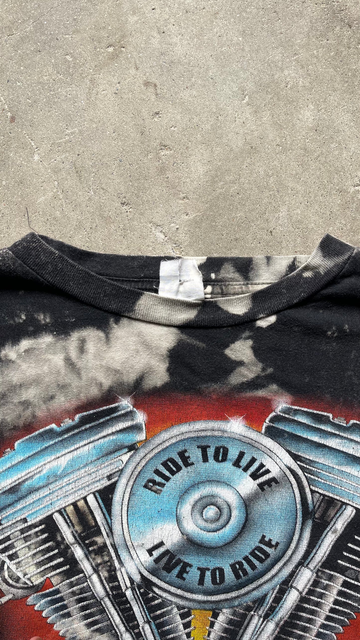 1990S BIKER TIE DYE TEE - XXL