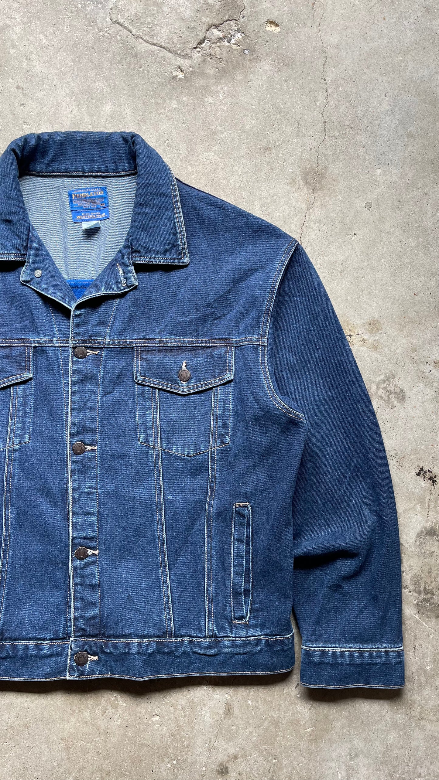 2000S PENDELTON COWBOY AZTEC DENIM JACKET - XL