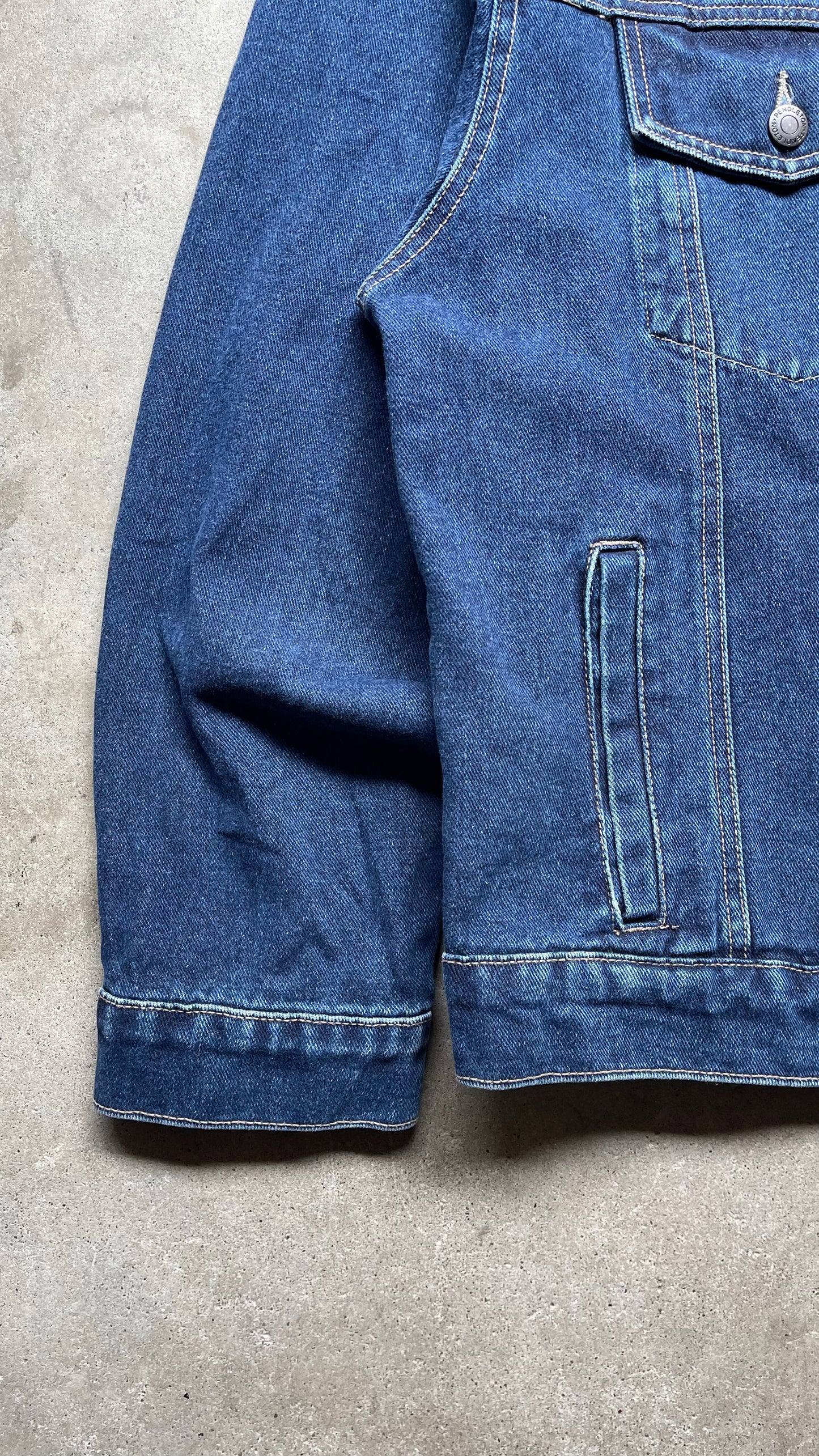 2000S PENDELTON COWBOY AZTEC DENIM JACKET - XL