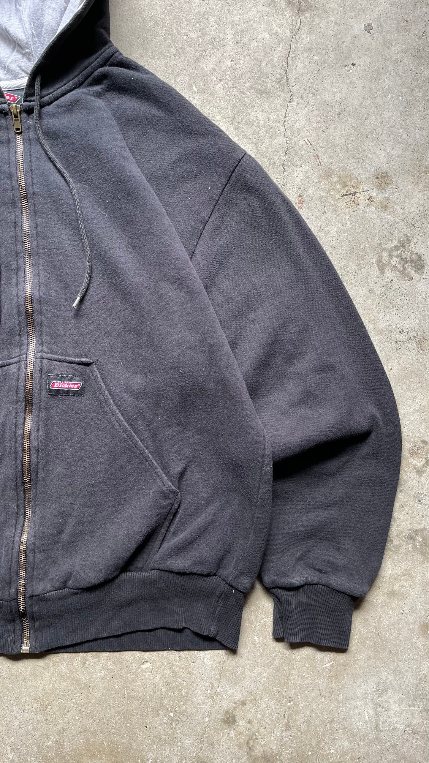 2000S DICKIES THERMAL LINED ZIP HOODIE - L