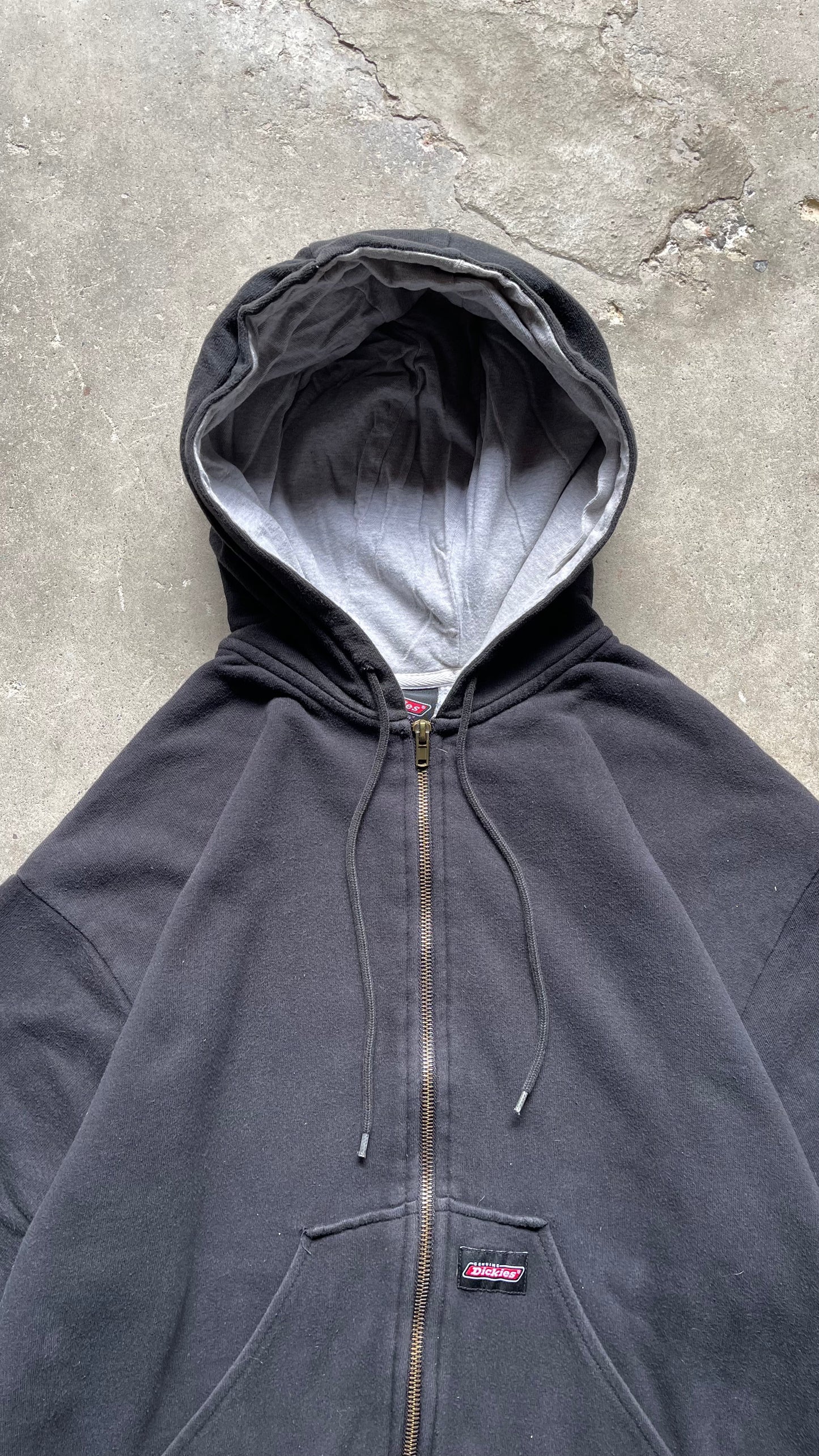2000S DICKIES THERMAL LINED ZIP HOODIE - L