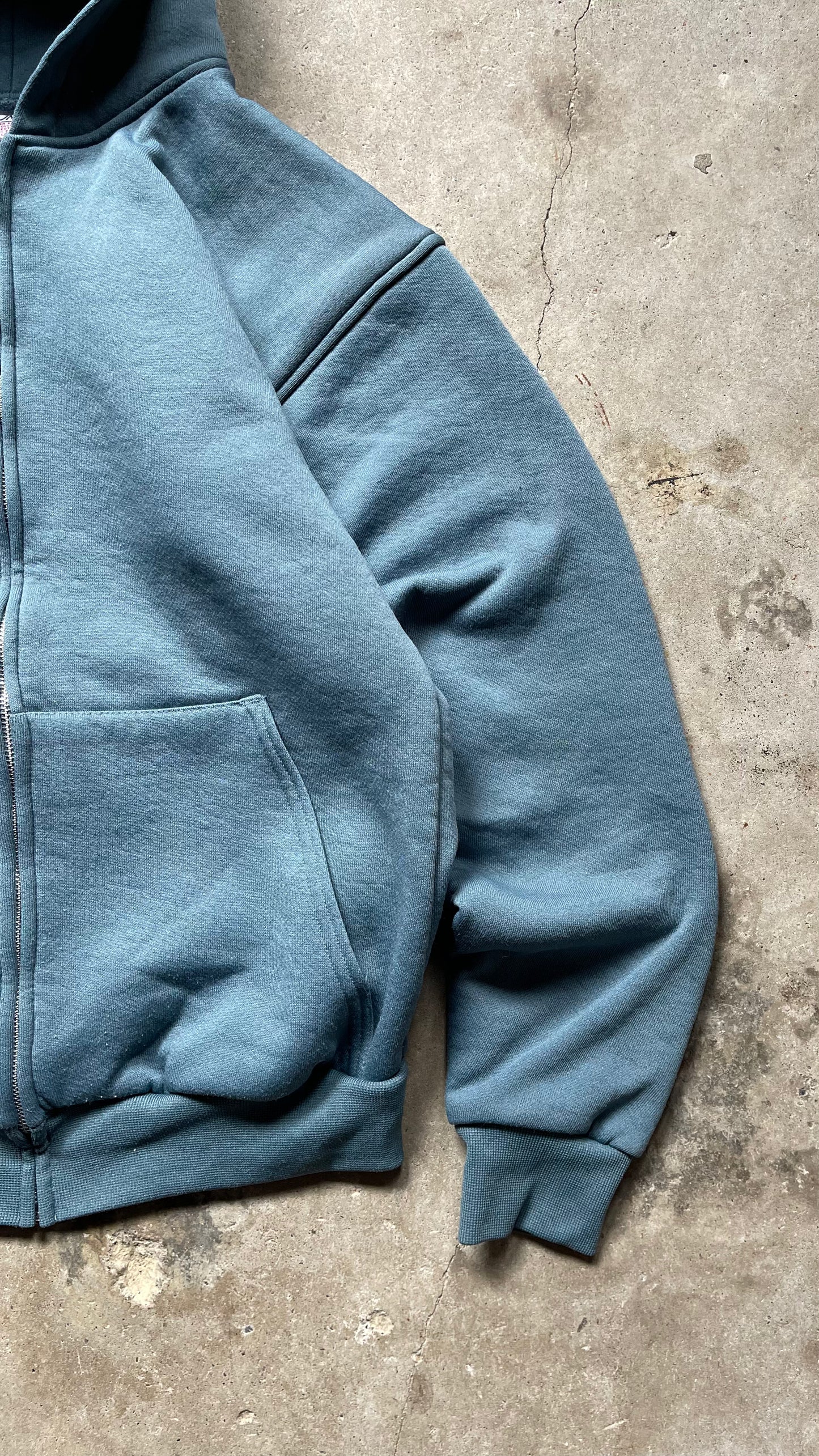 1990S PLUMA THERMAL LINED ZIP HOODIE - M