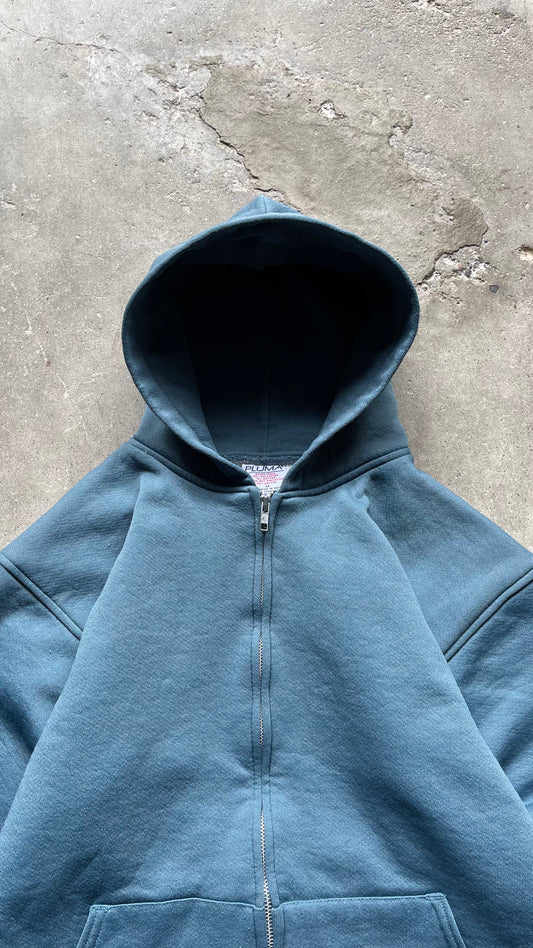 1990S PLUMA THERMAL LINED ZIP HOODIE - M