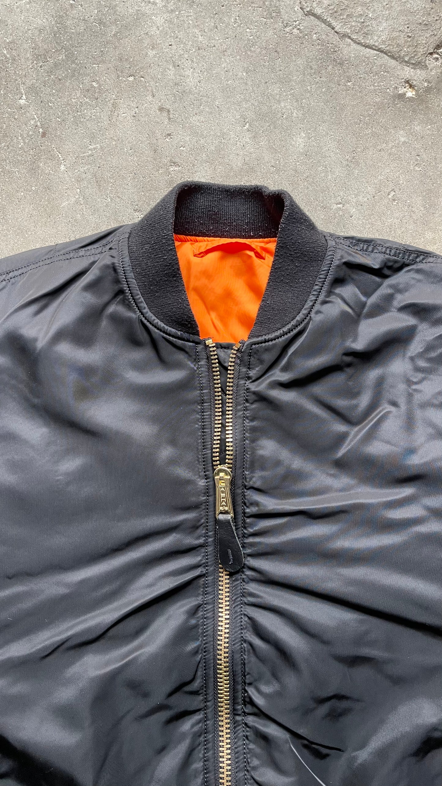 1990S ALPHA INDUSTRIES BOMBER FLIGHT REVERSIBLE JACKET - L