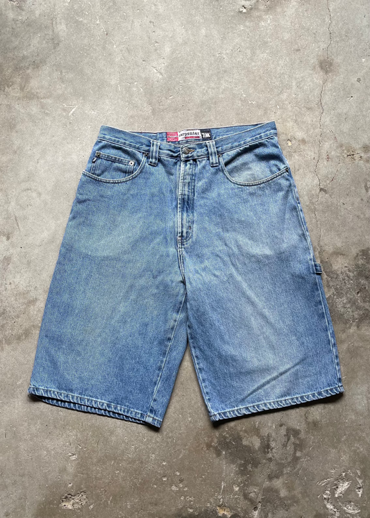 1990S BUGGLE BOY BAGGY DENIM JORTS SHORTS - 32
