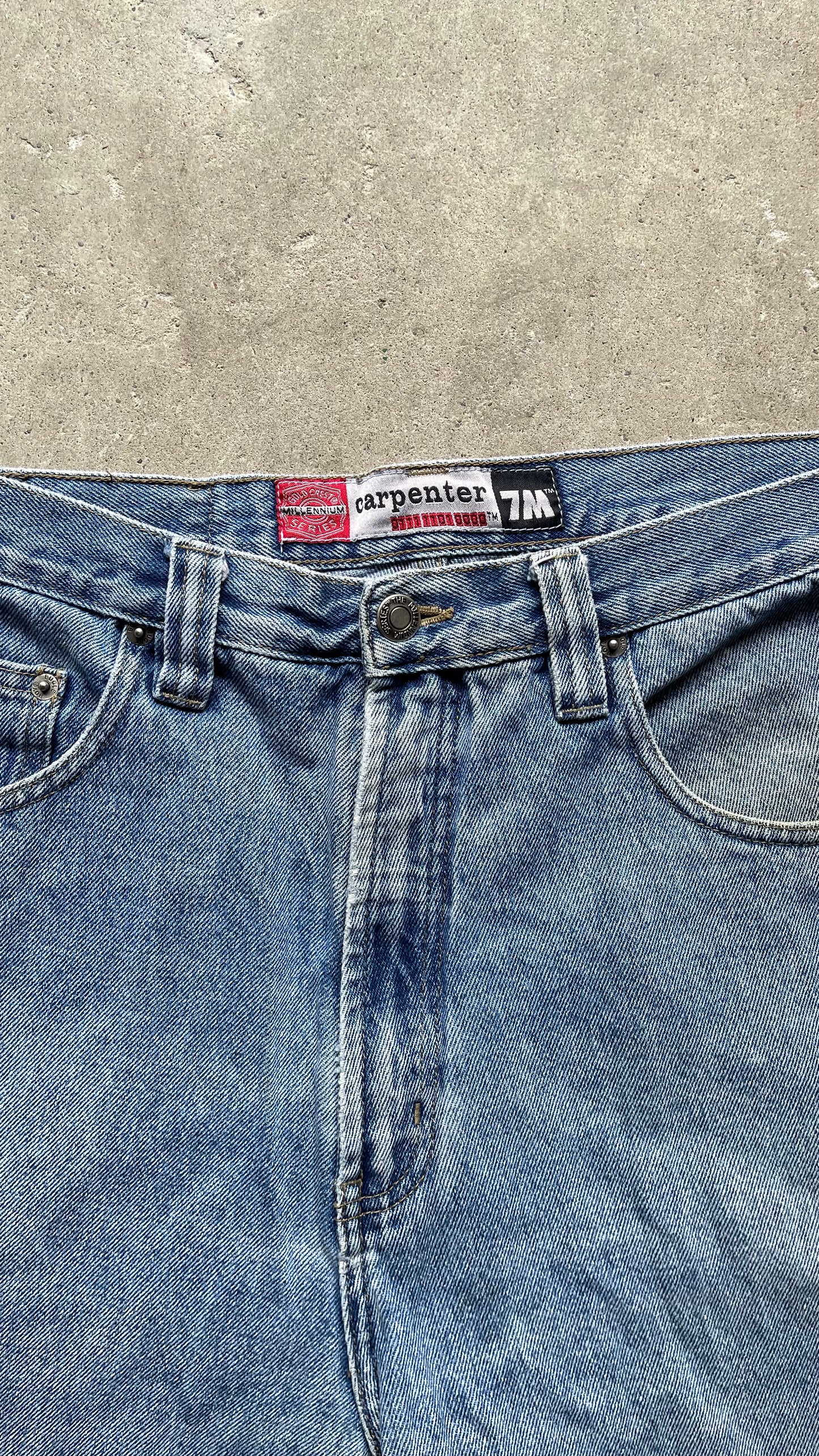 1990S BUGGLE BOY BAGGY DENIM JORTS SHORTS - 32