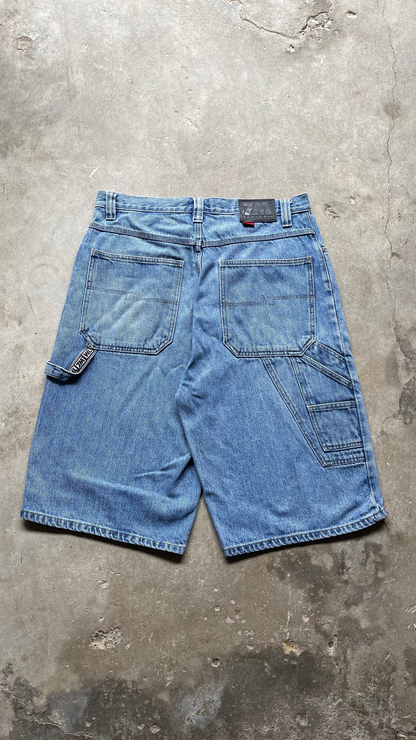1990S BUGGLE BOY BAGGY DENIM JORTS SHORTS - 32