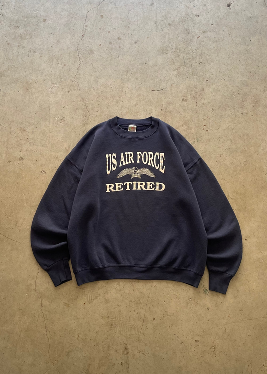 1990S "US AIR FORCE" SWEATSHIRT NAVY - XXL