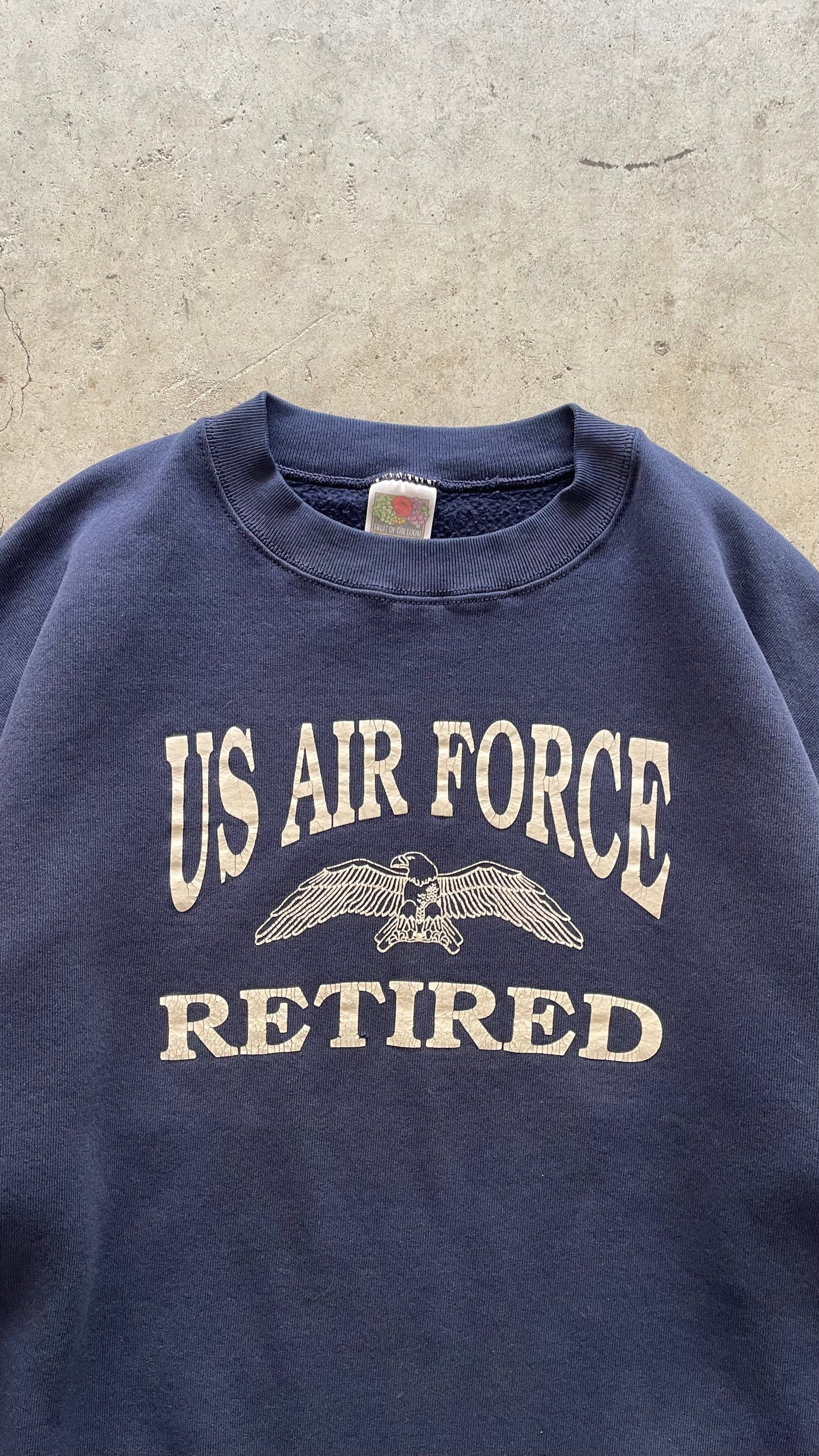 1990S "US AIR FORCE" SWEATSHIRT NAVY - XXL