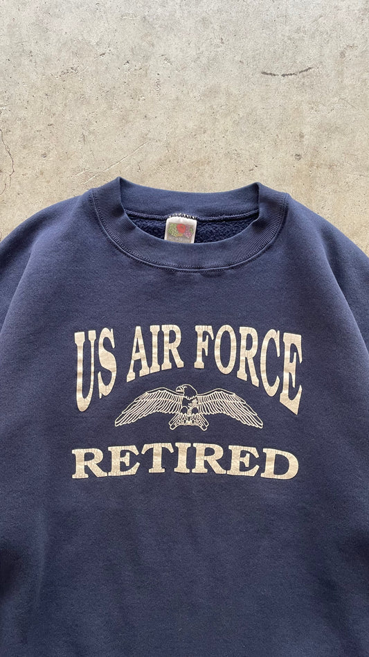 1990S "US AIR FORCE" SWEATSHIRT NAVY - XXL