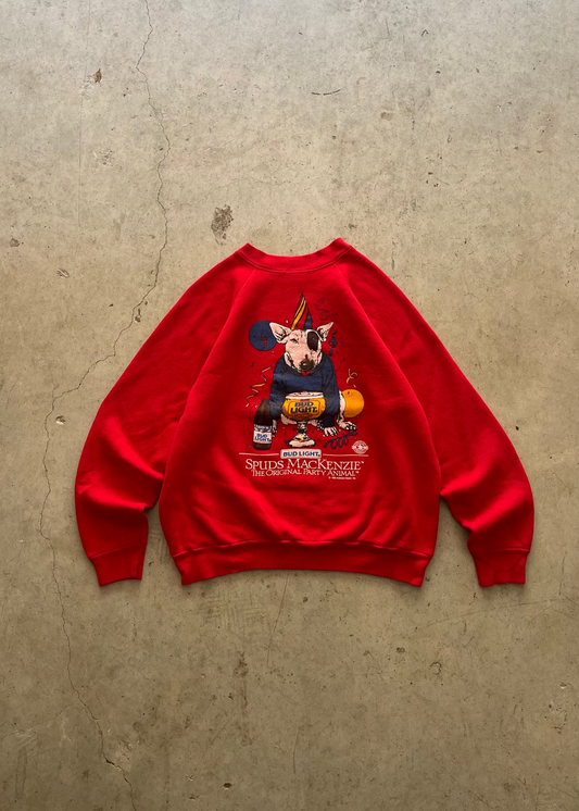 1990S "BUDLIGHT" PROMO SWEATSHIRT RED - L