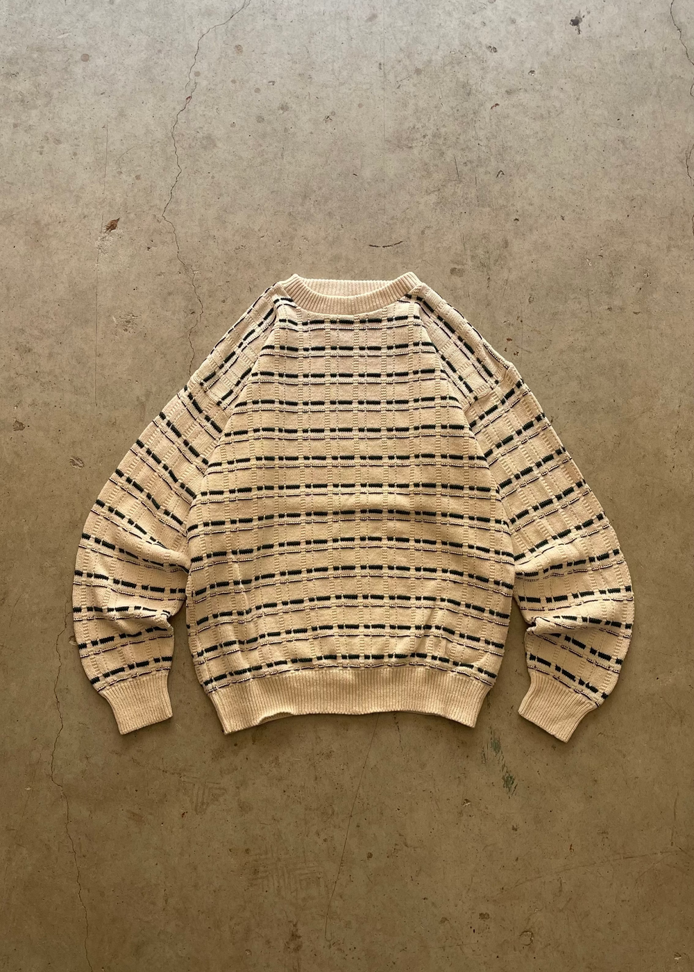 1990S PATTERNED SWEATSHIRT WHITE - M
