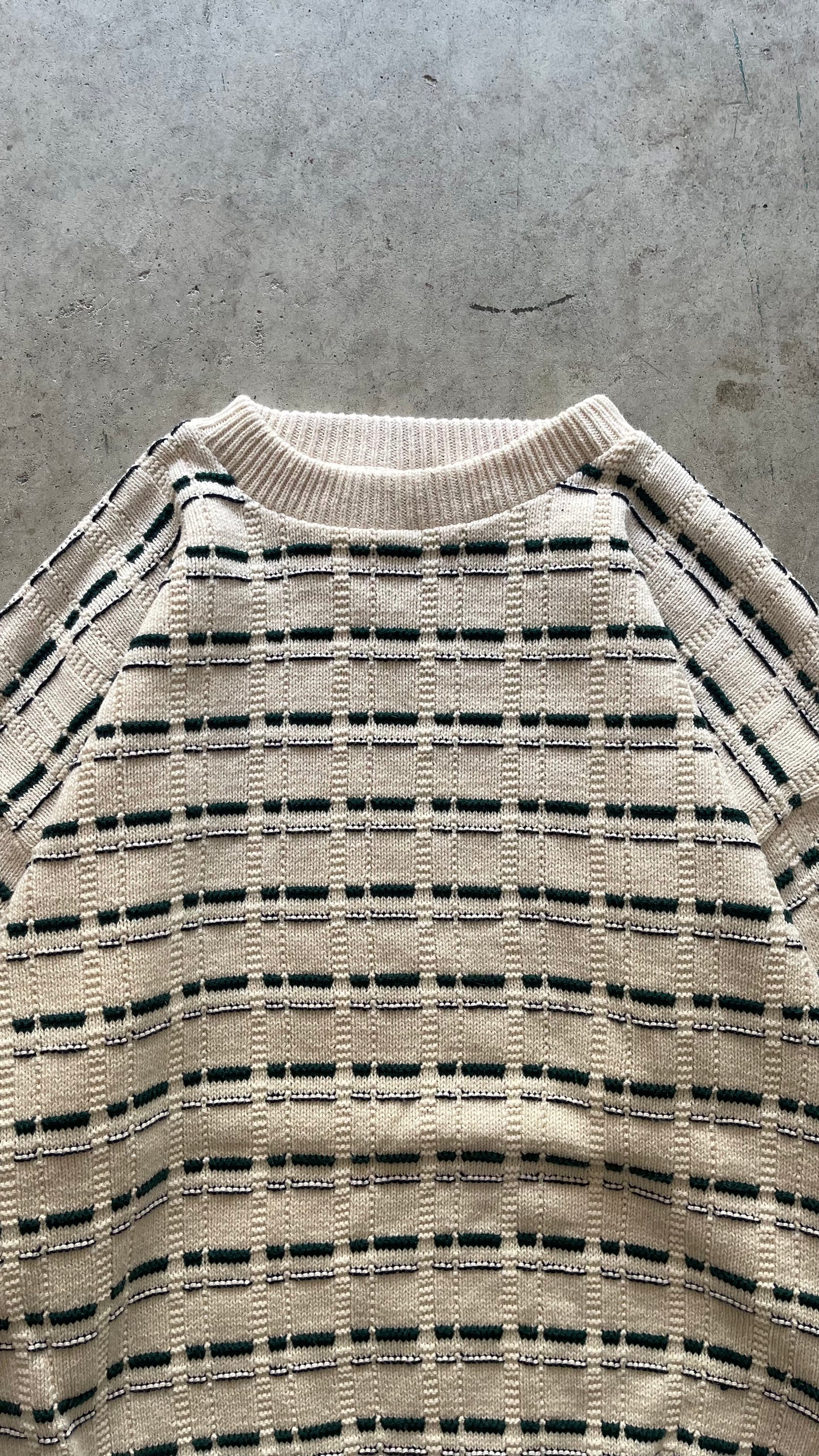 1990S PATTERNED SWEATSHIRT WHITE - M