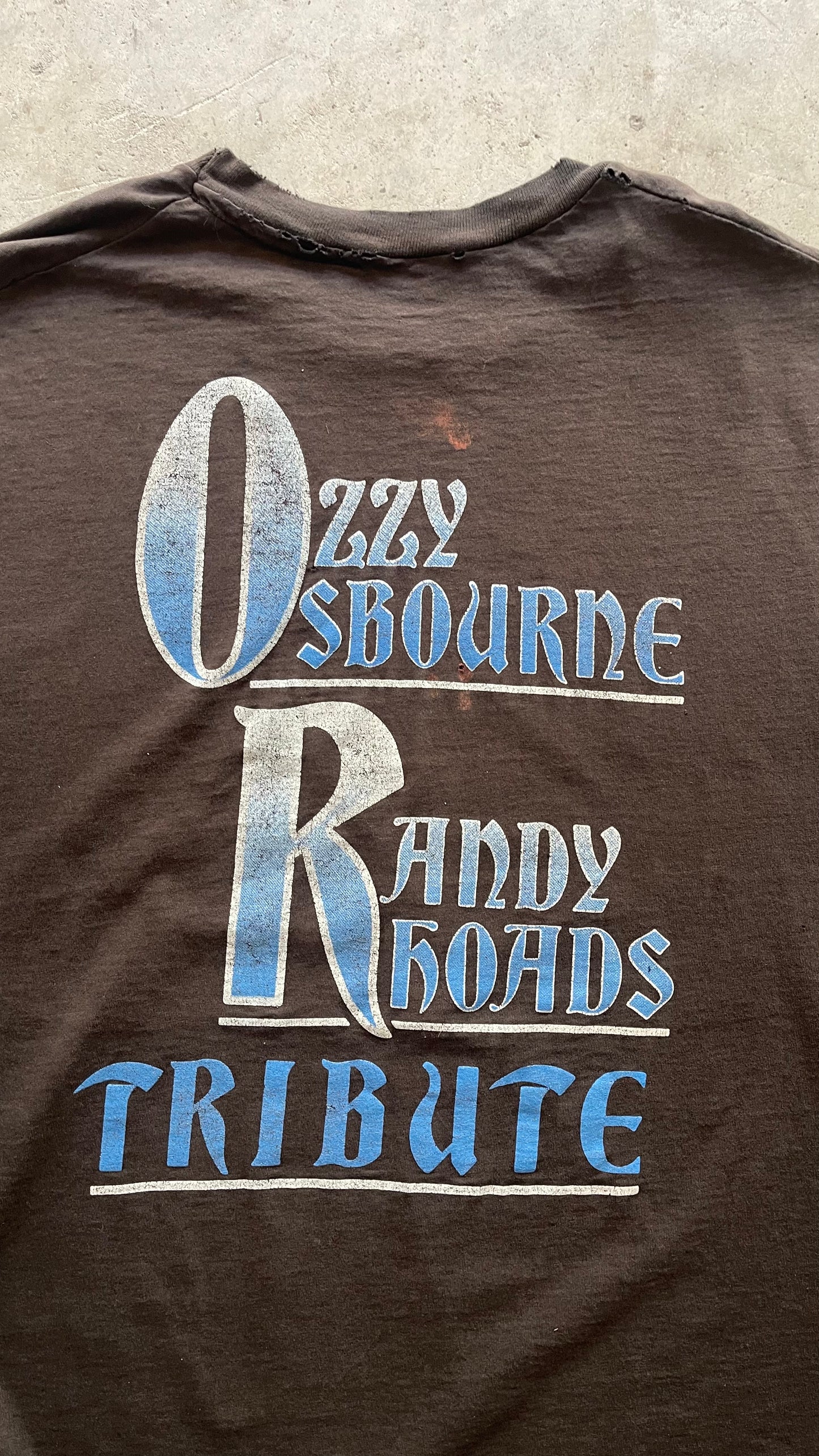 1990S "OZZY OSBOURNE" TRASHED TANK TEE - L