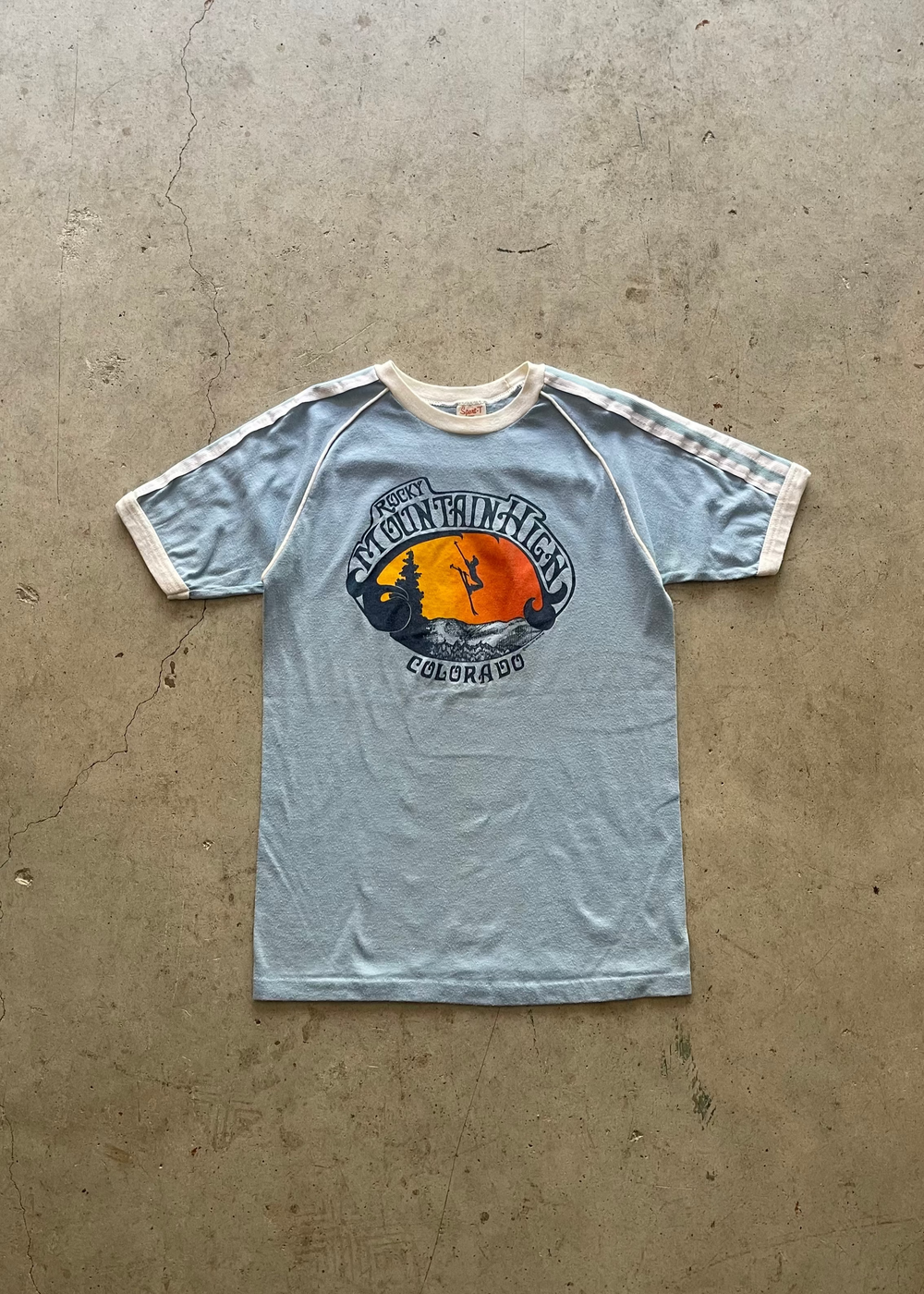 1990S "ROCKY MOUNTAIN COLORADO" RINGER TEE - M