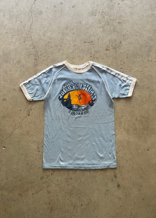 1990S "ROCKY MOUNTAIN COLORADO" RINGER TEE - M