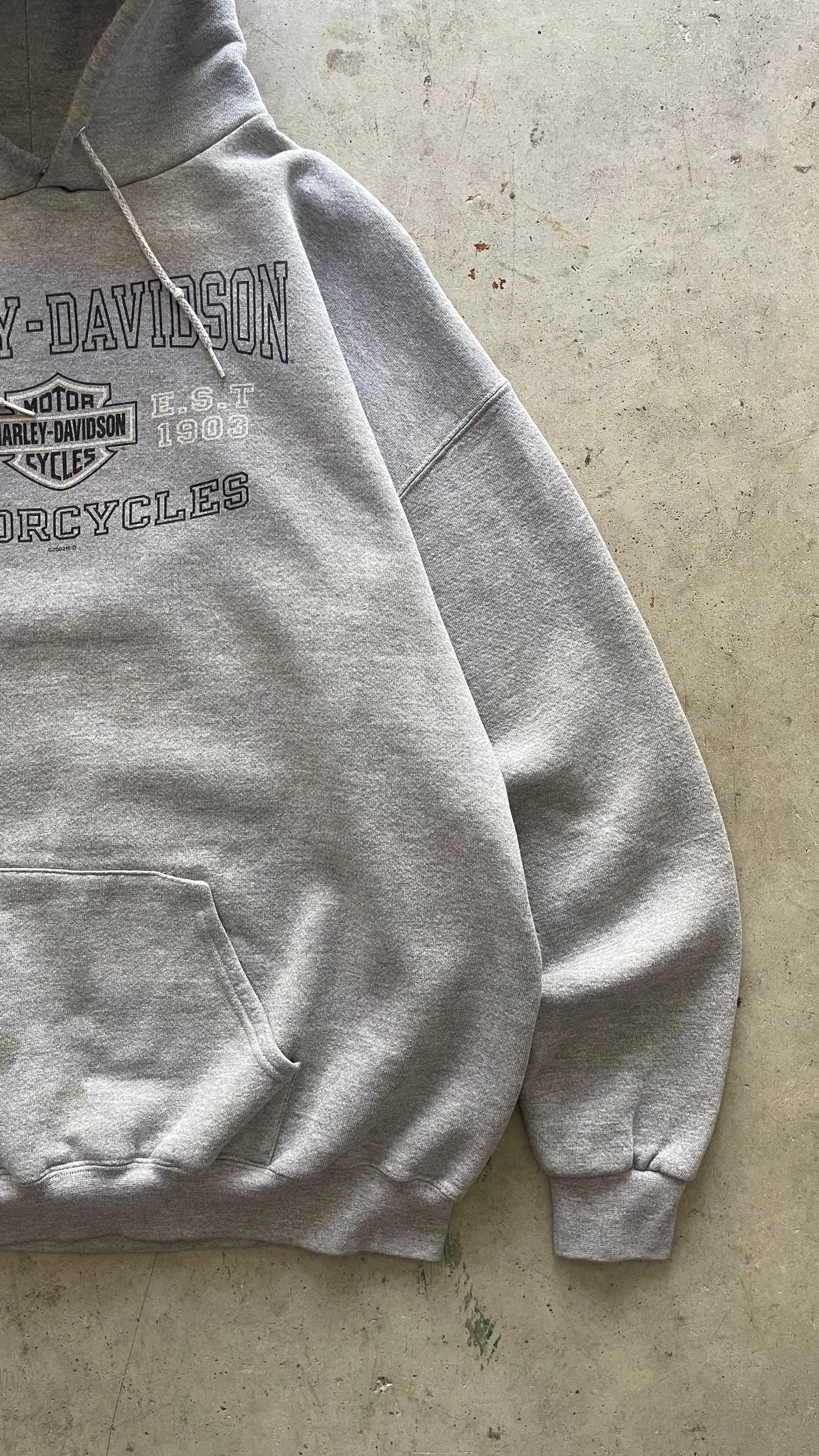 2000S HARLEY DAVIDSON HOODIE GREY - XL