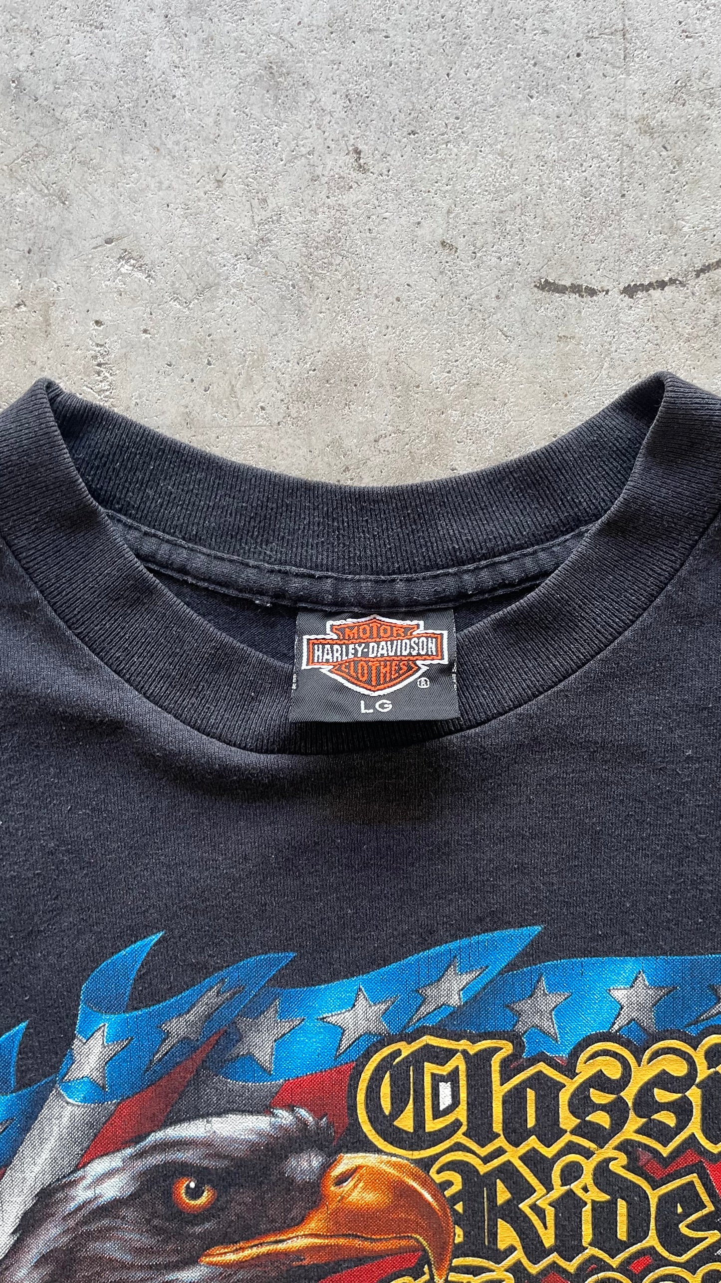 1990S "HARLEY DAVIDSON" BLACK TEE - L