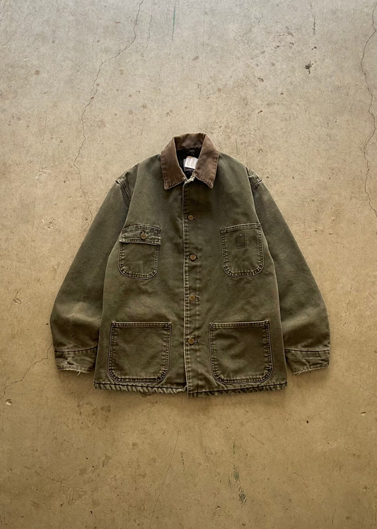 1990S CHORE CARHARTT JACKET OLIVE - S